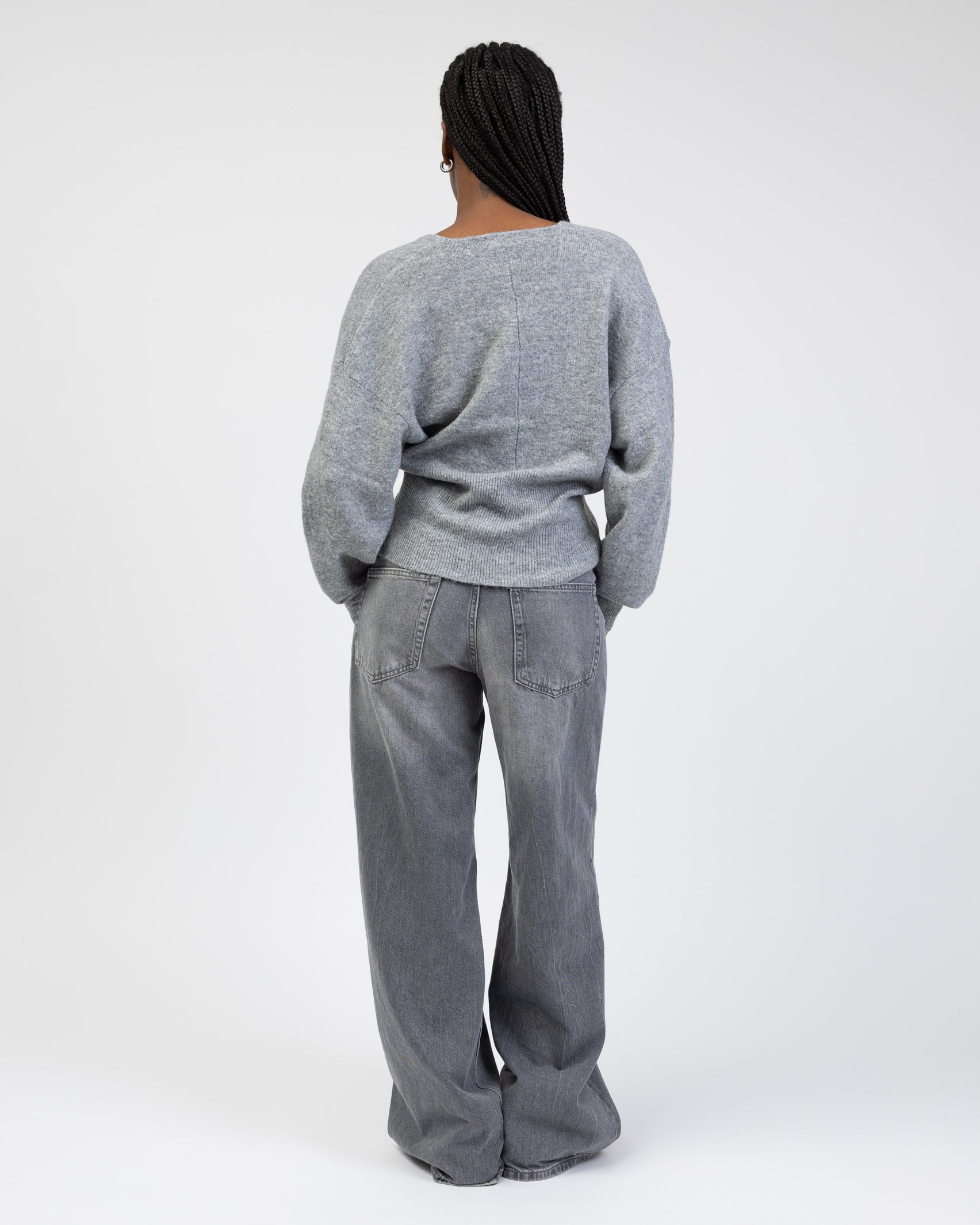 Wickelpullover mit V-Ausschnitt