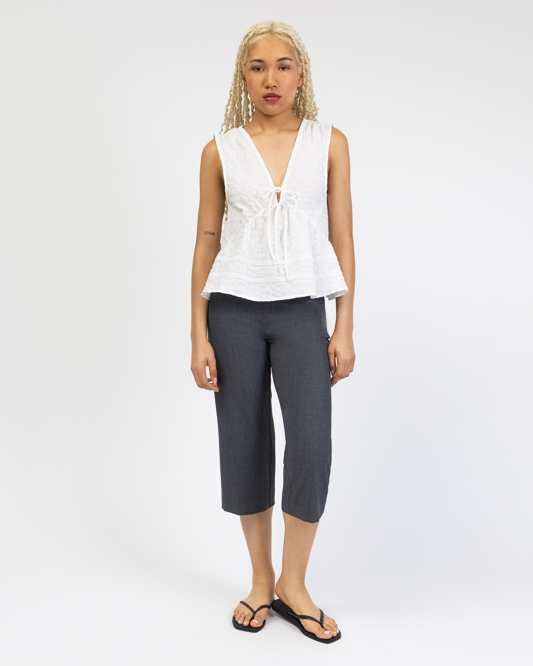 Ärmellose Boho Bluse