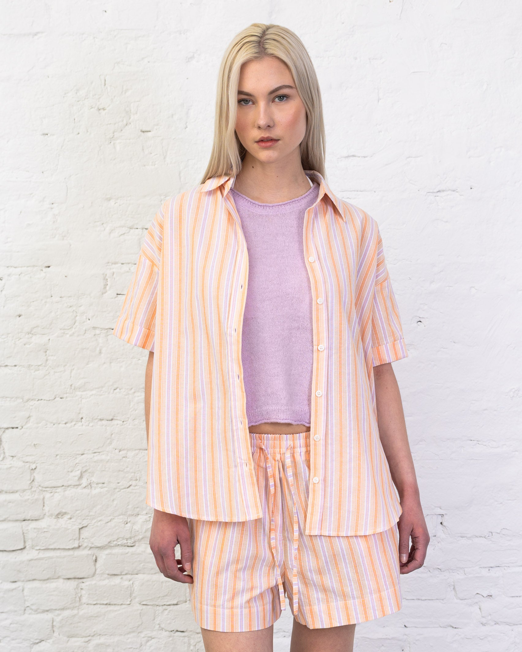 Bluse mit sommerlichen Streifen