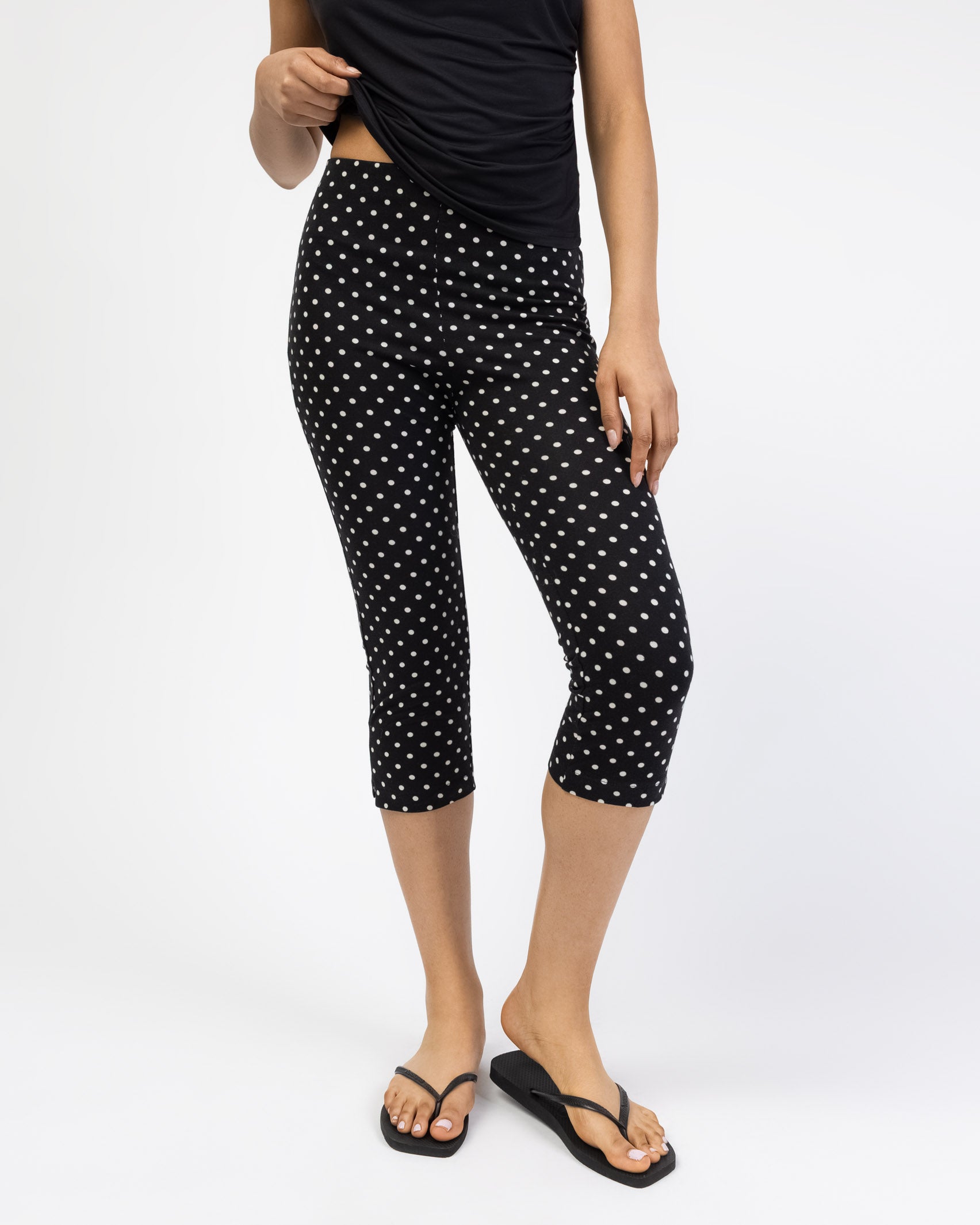 Capri Hose mit Punkten