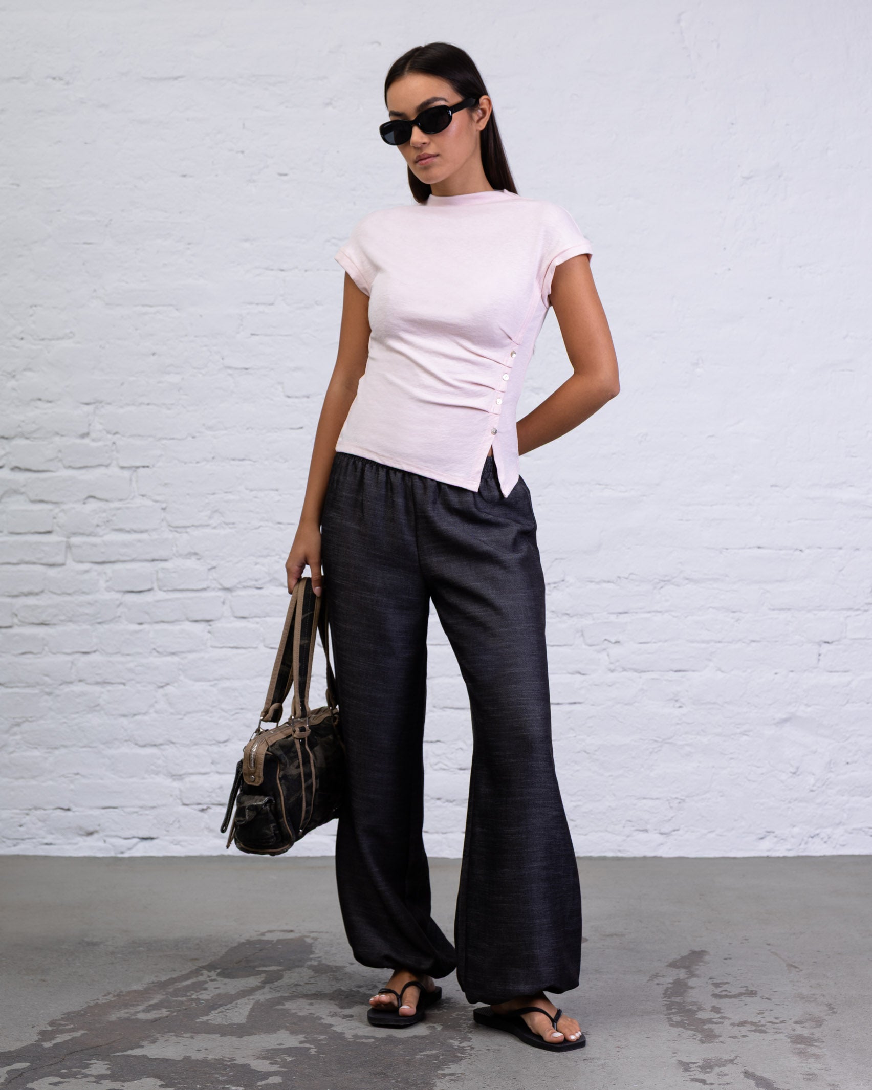 Shirt mit asymmetrischer Knopfleiste