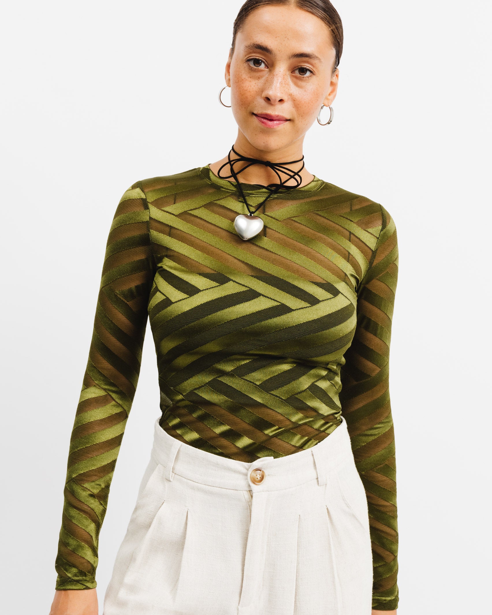 Mesh Body mit Streifen - Broke + Schön