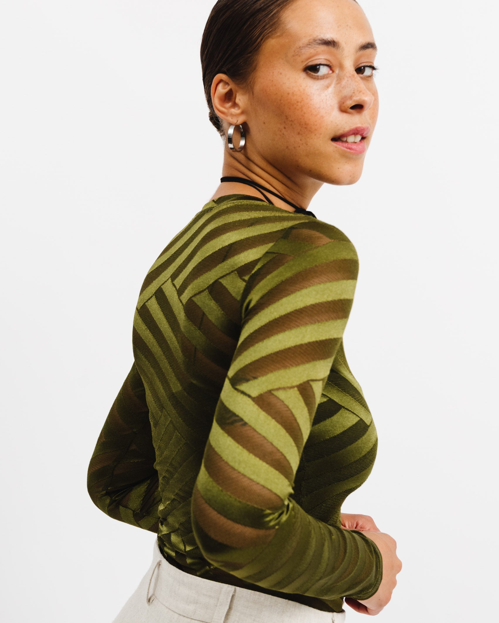 Mesh Body mit Streifen - Broke + Schön