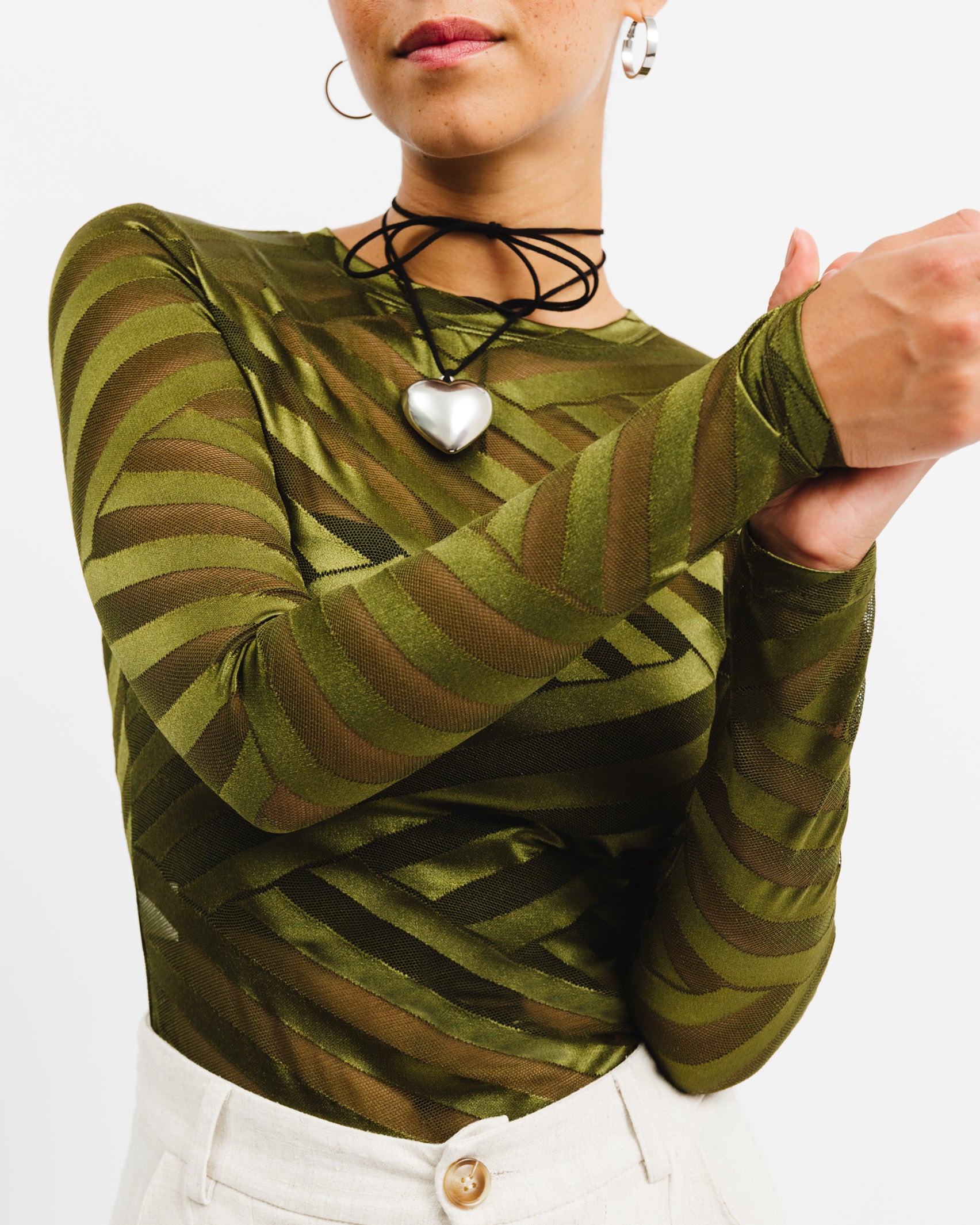 Mesh Body mit Streifen - Broke + Schön