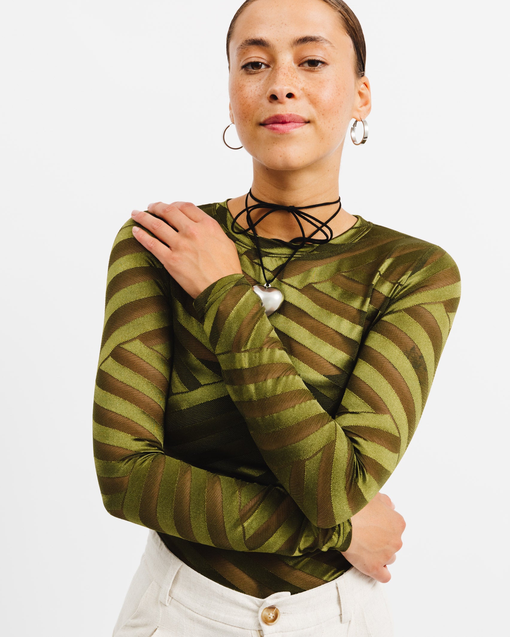 Mesh Body mit Streifen - Broke + Schön