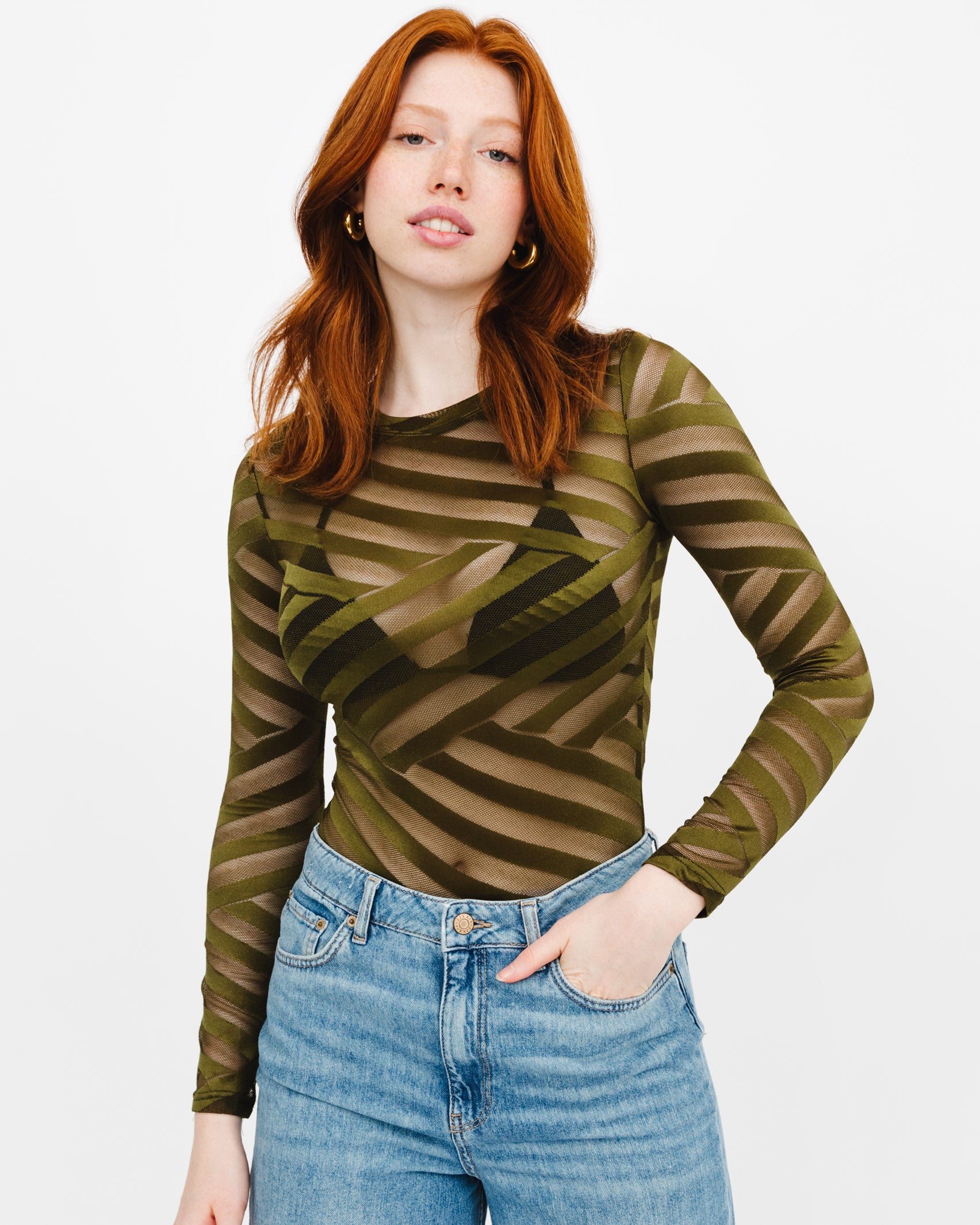 Mesh Body mit Streifen - Broke + Schön