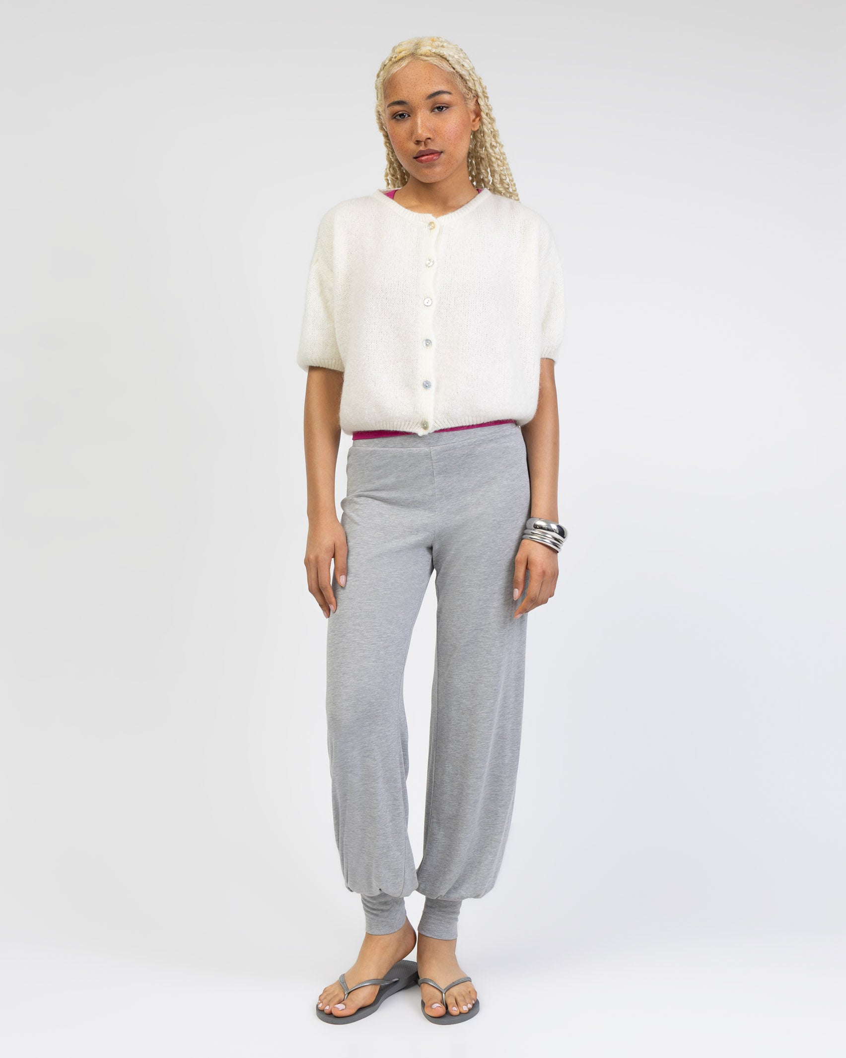 Strickjacke mit kurzen Ärmeln