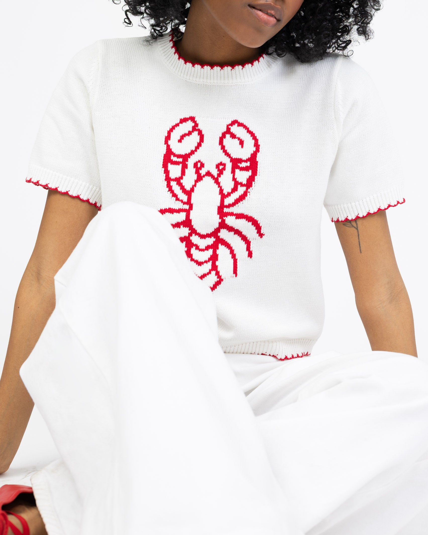Strickshirt mit Lobsterprint