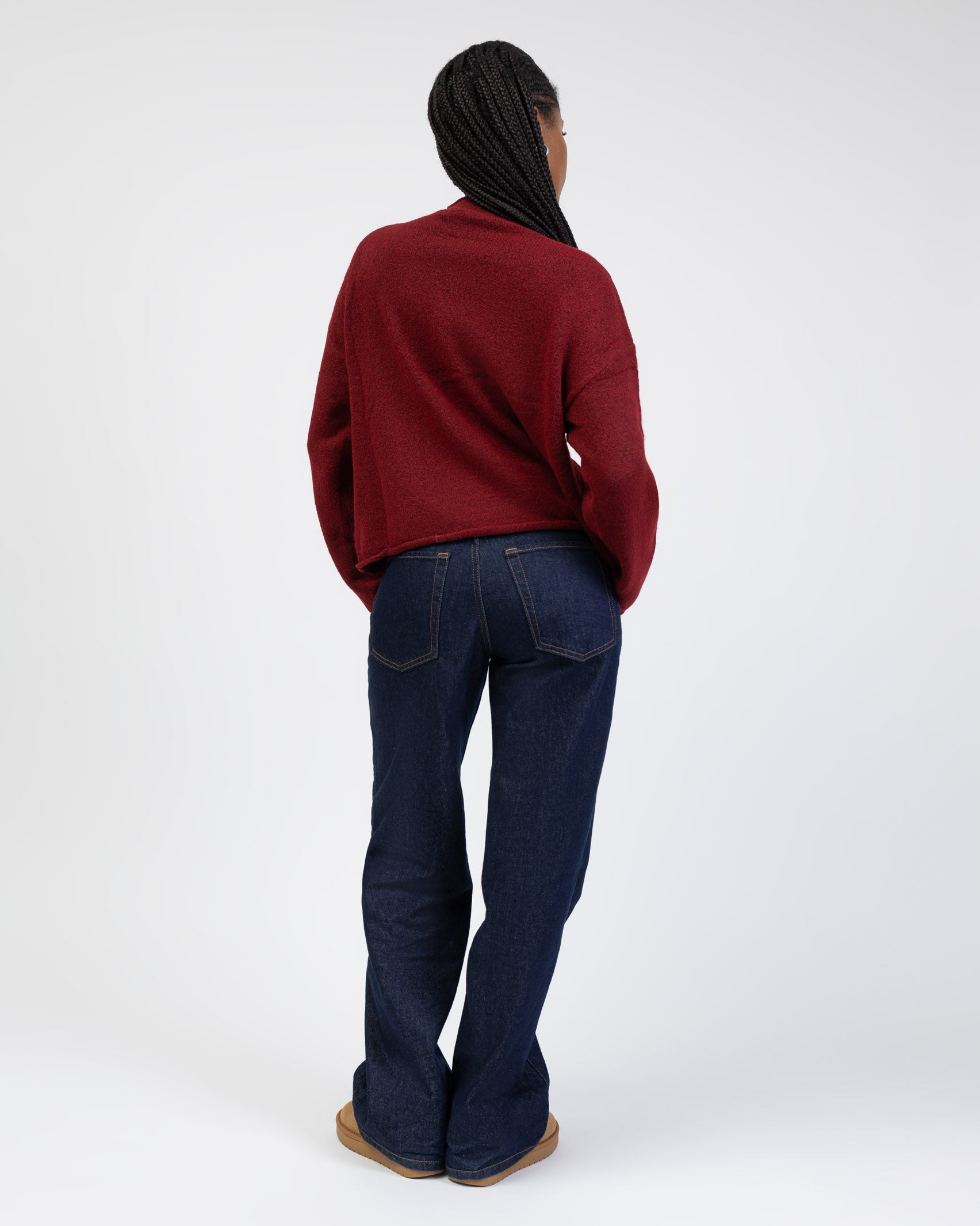 Strickjacke mit Stehkragen