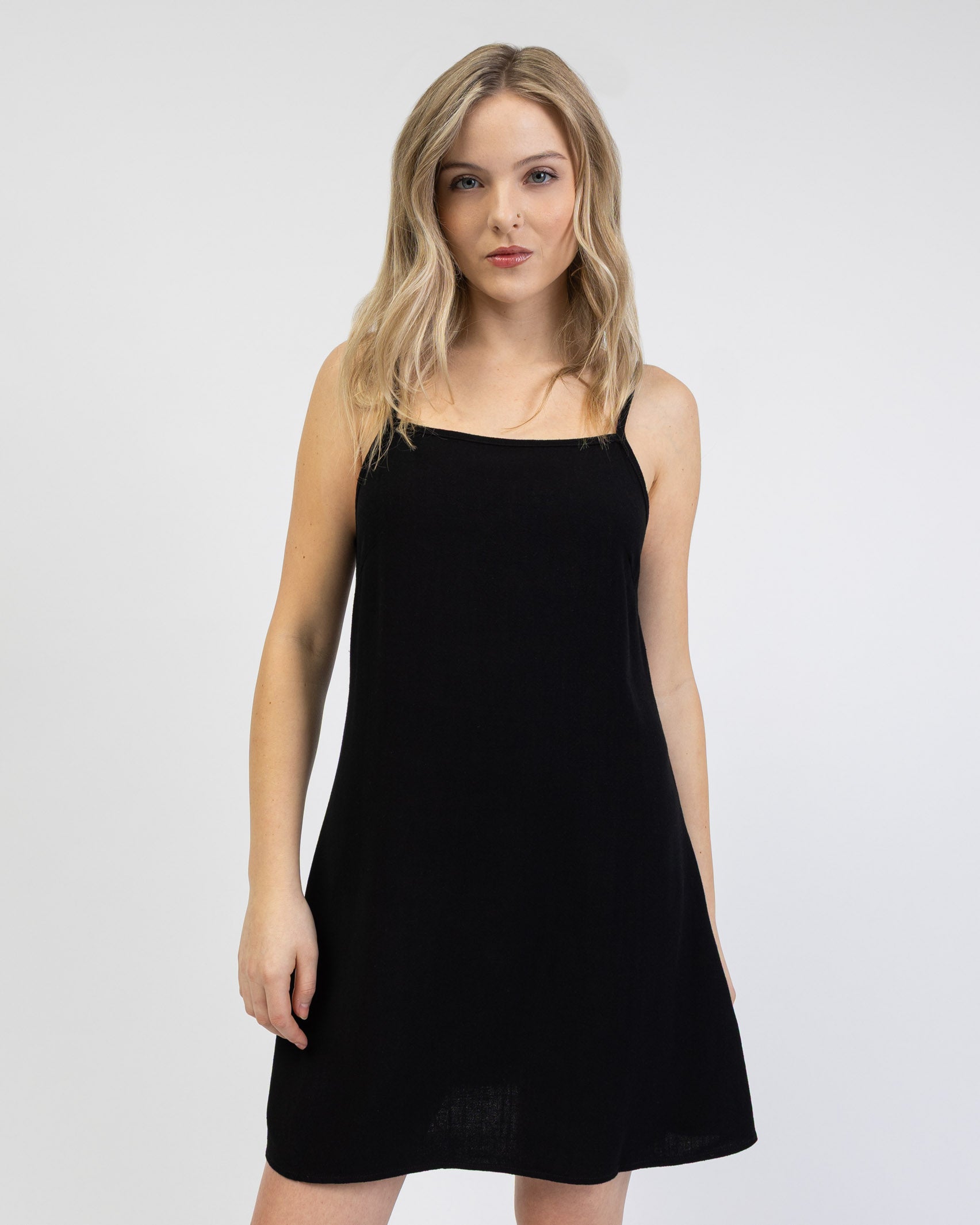 Minikleid aus Leinen-Mix