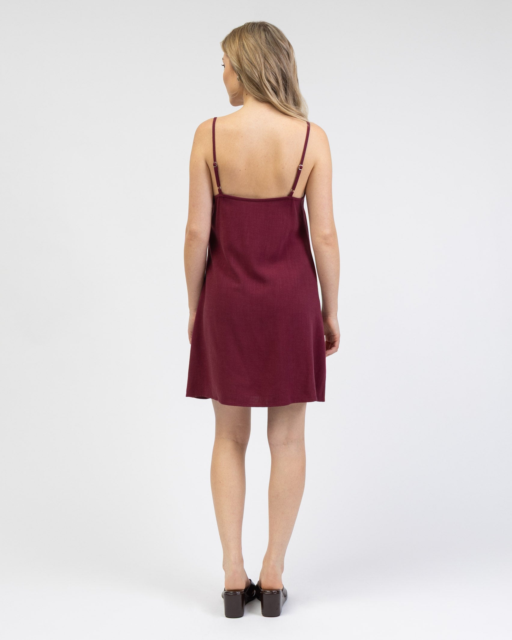 Minikleid aus Leinen-Mix