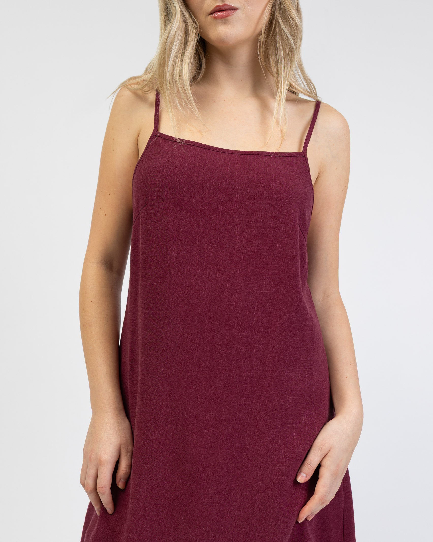 Minikleid aus Leinen-Mix