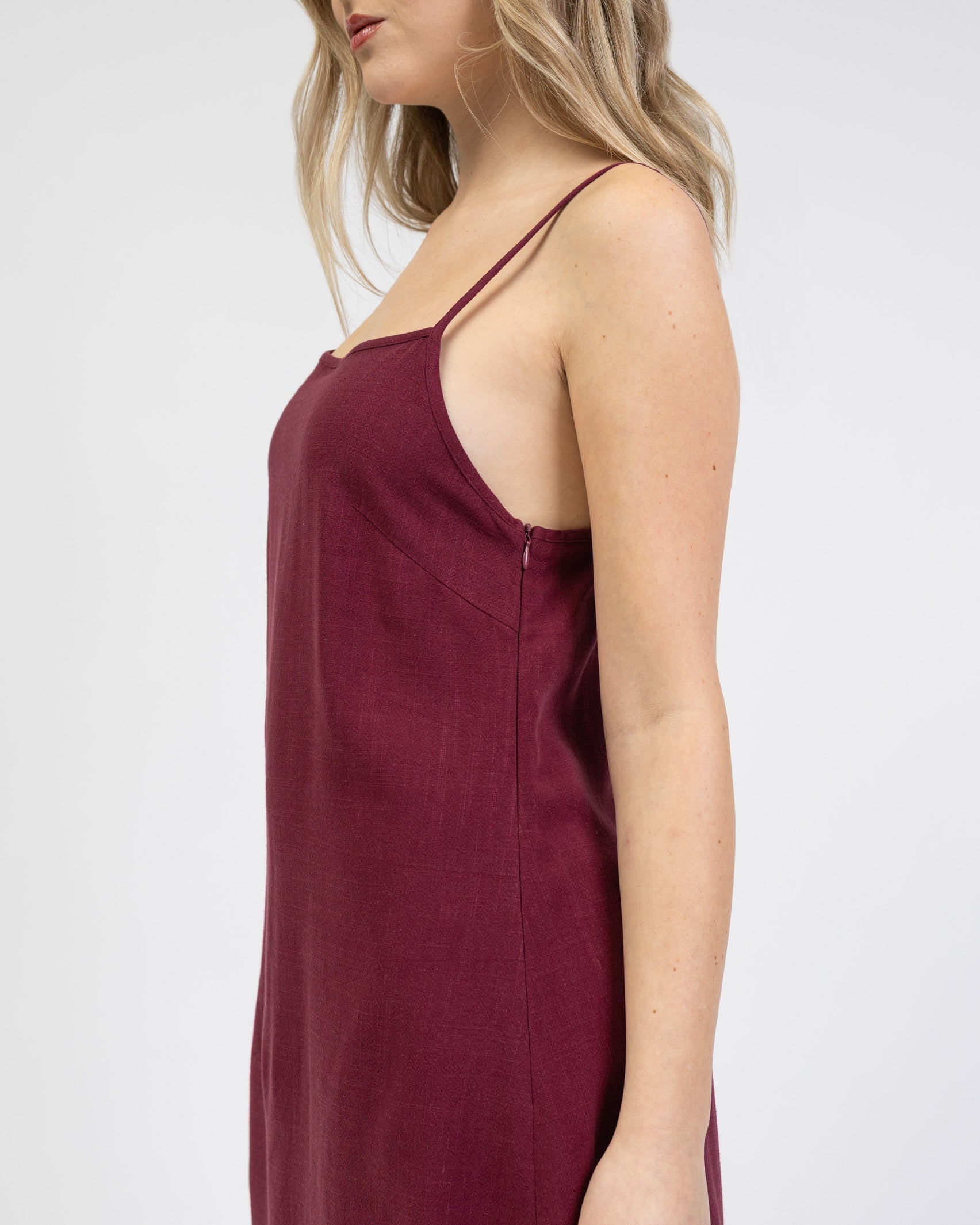 Minikleid aus Leinen-Mix