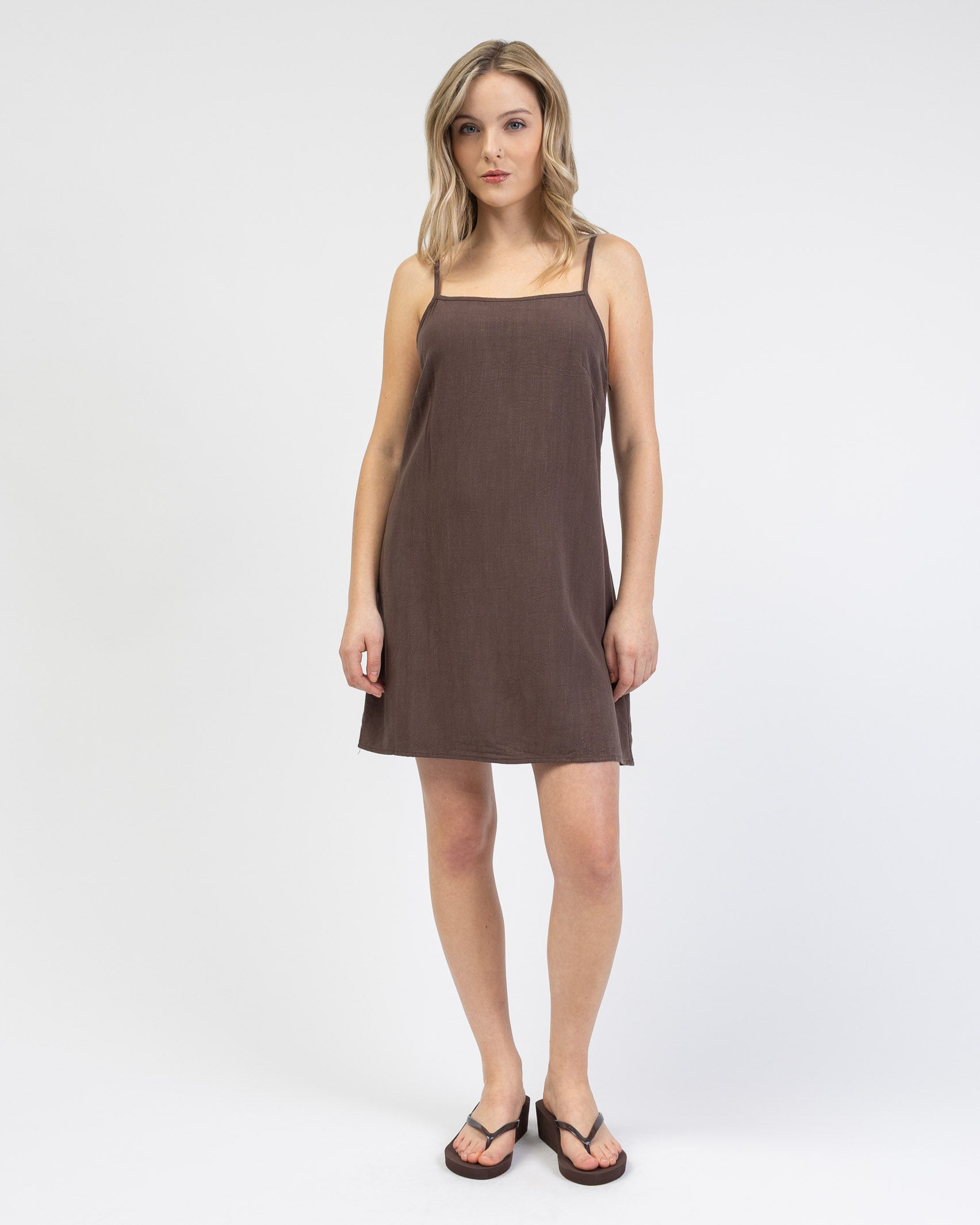 Minikleid aus Leinen-Mix