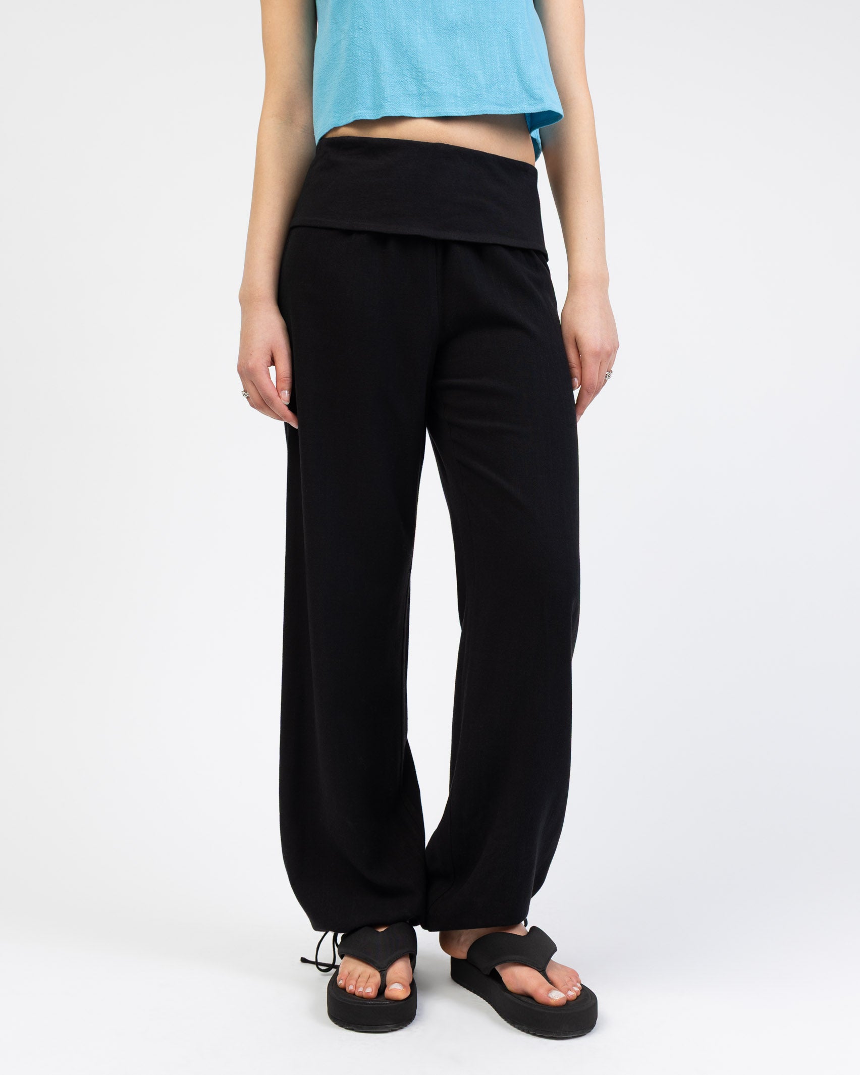 Ballon Hose aus Leinen-Mix