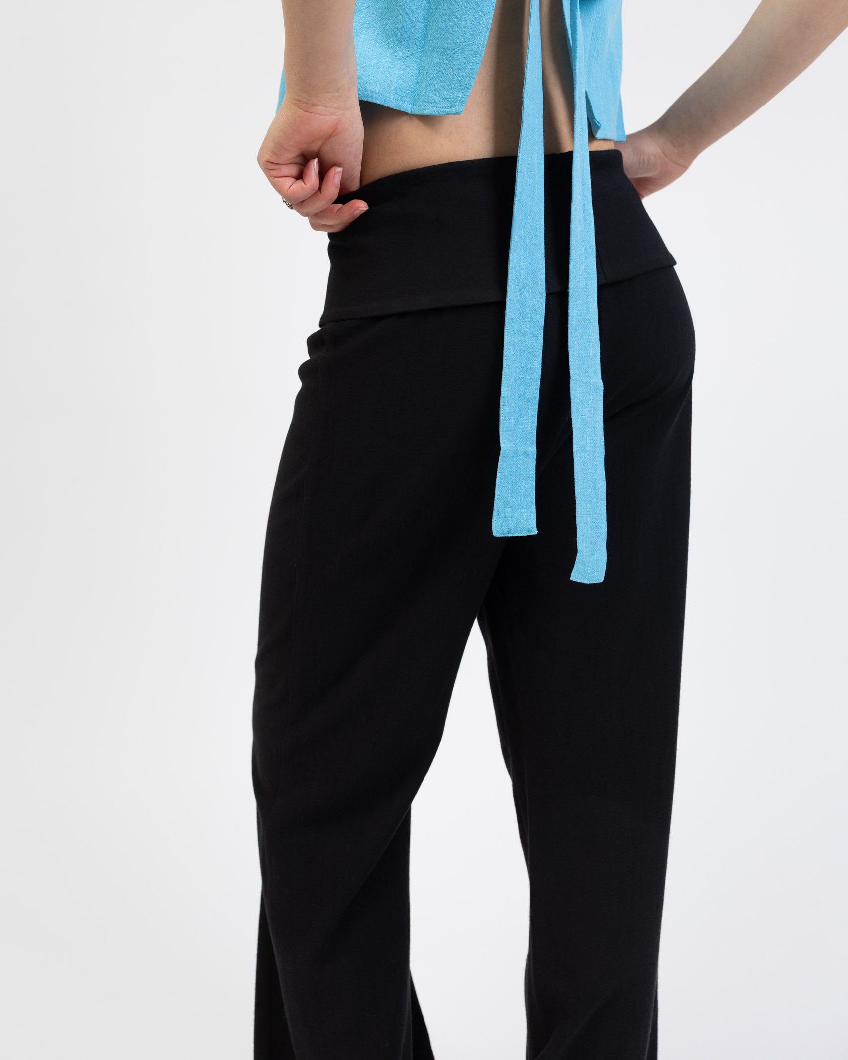 Ballon Hose aus Leinen-Mix