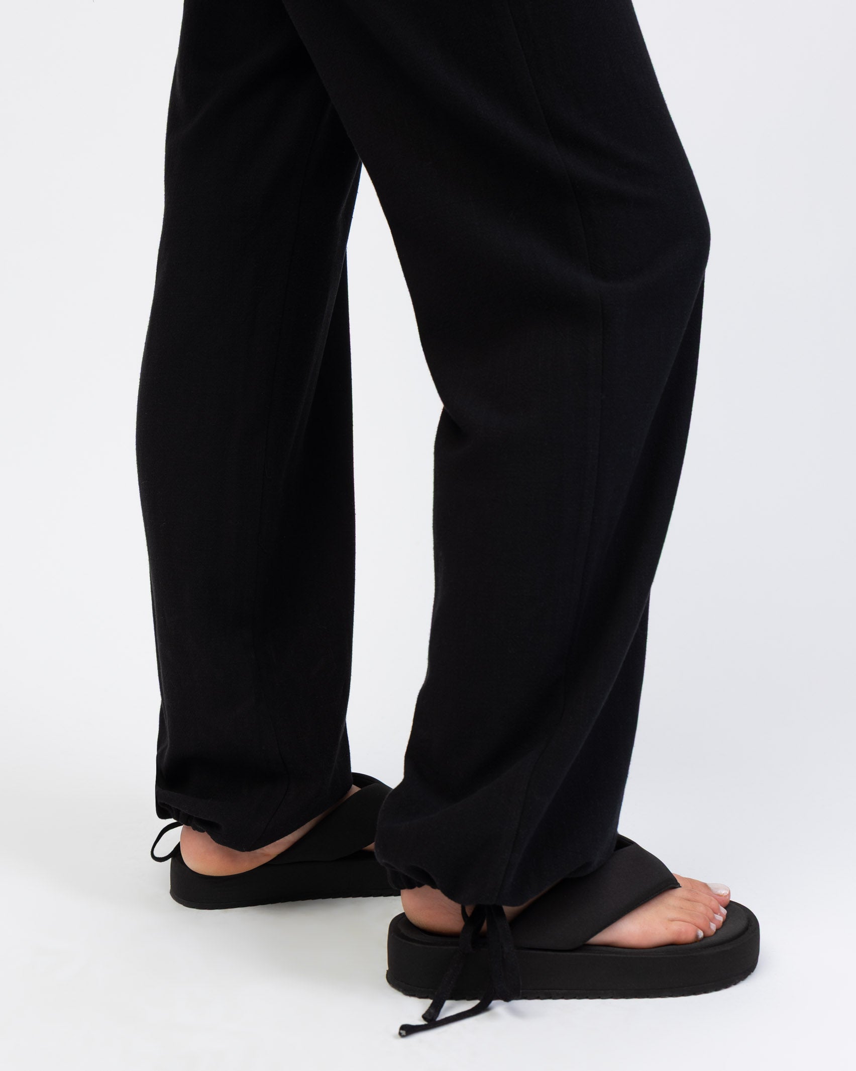 Ballon Hose aus Leinen-Mix