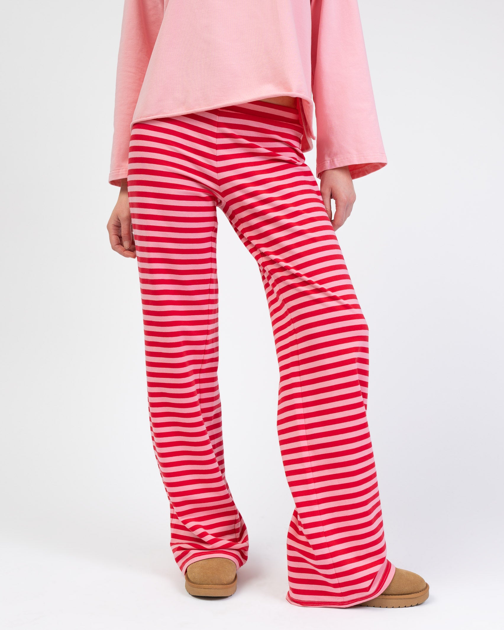 Gestreifte Hose aus Sweatstoff