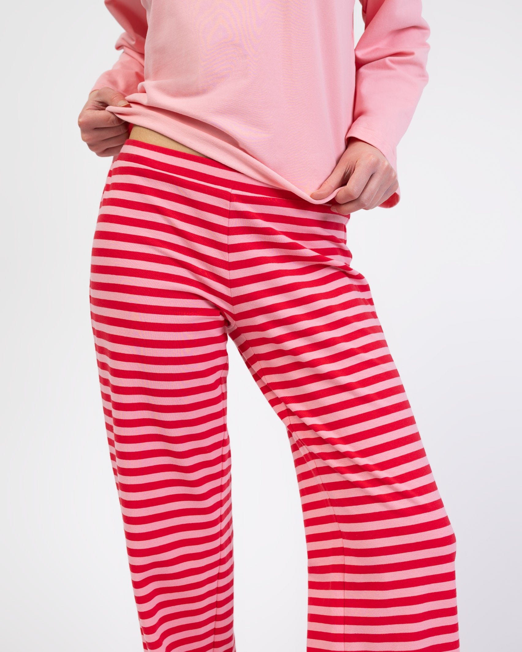 Gestreifte Hose aus Sweatstoff