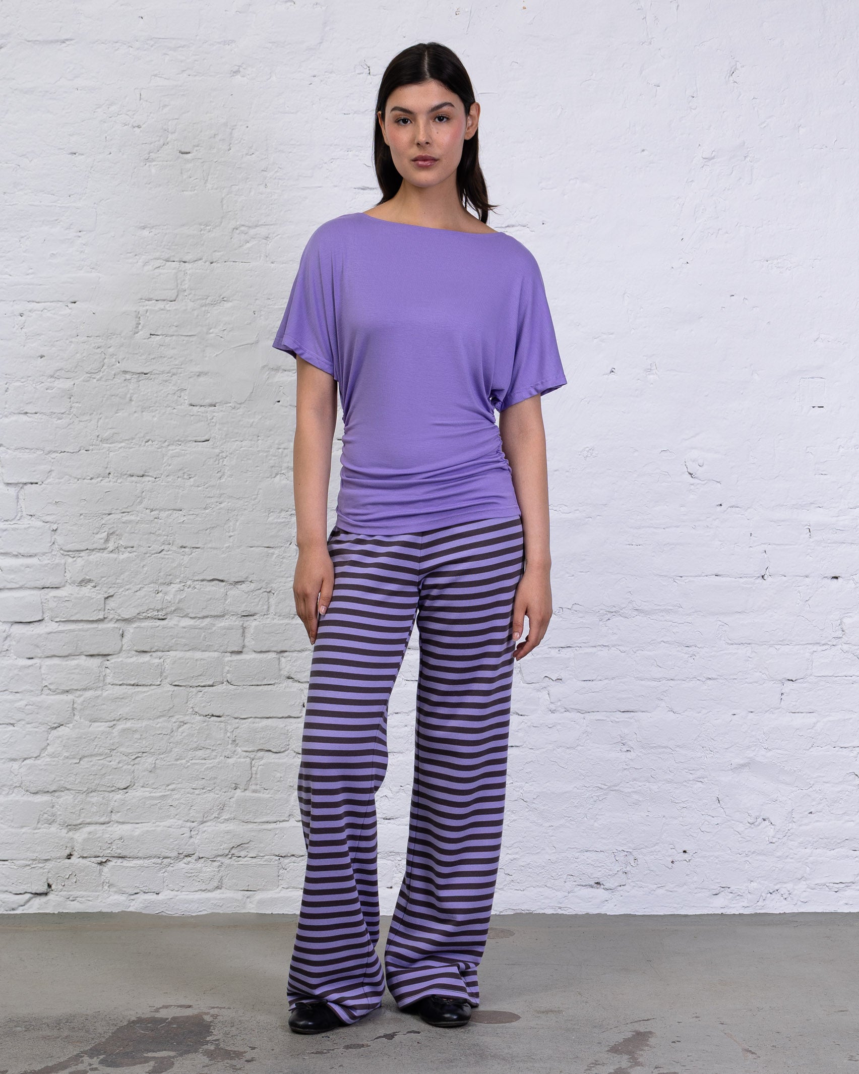 Bequeme Hose mit Streifen