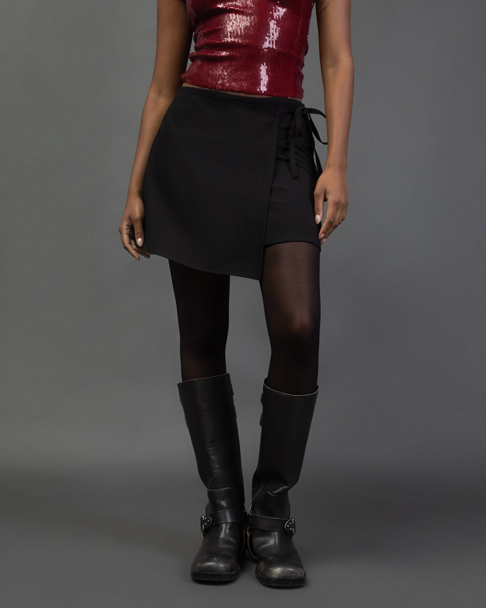 Minirock in Wickeloptik