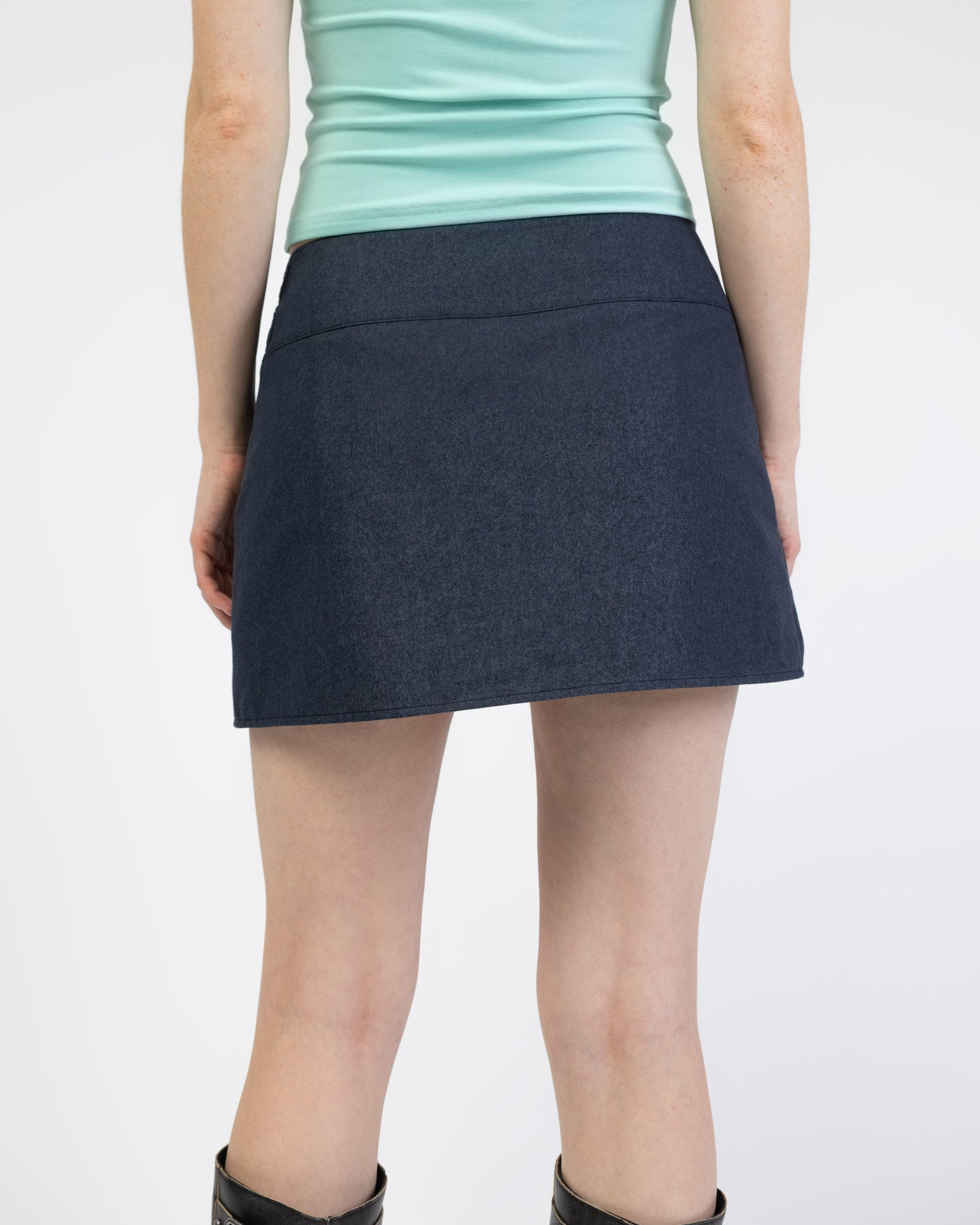 Jeans Minirock mit Schnallendetails