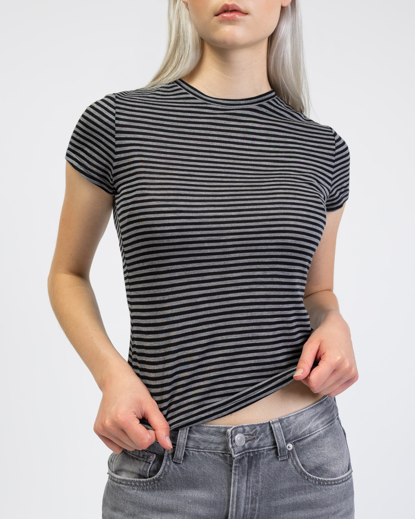 Gestreiftes Shirt mit Rundhalsauschnitt