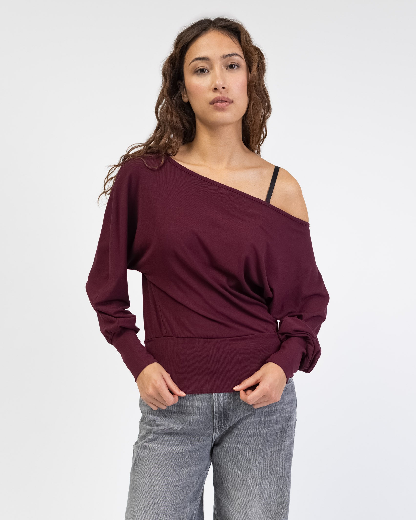 Offshoulder Langarmshirt