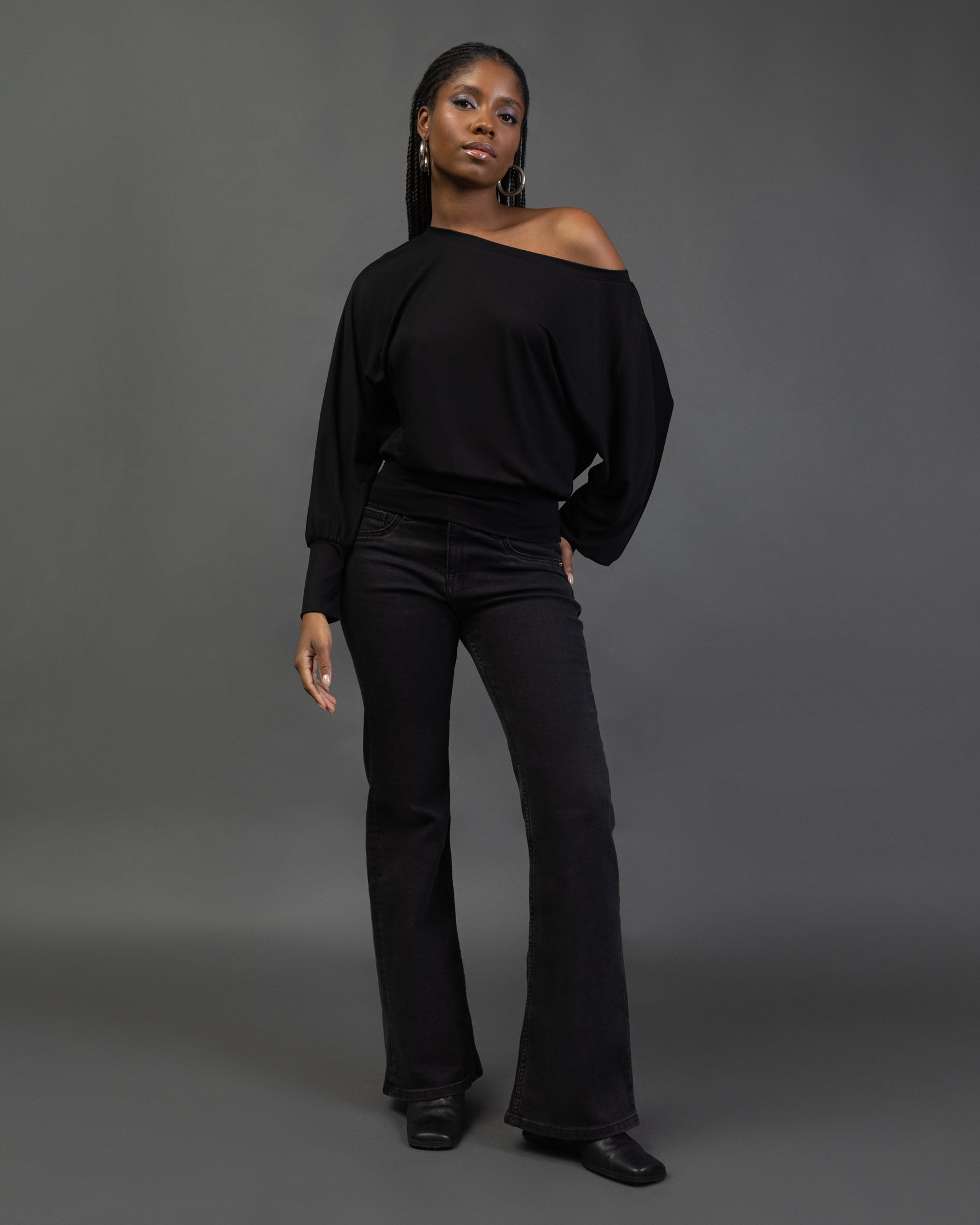 Offshoulder Langarmshirt