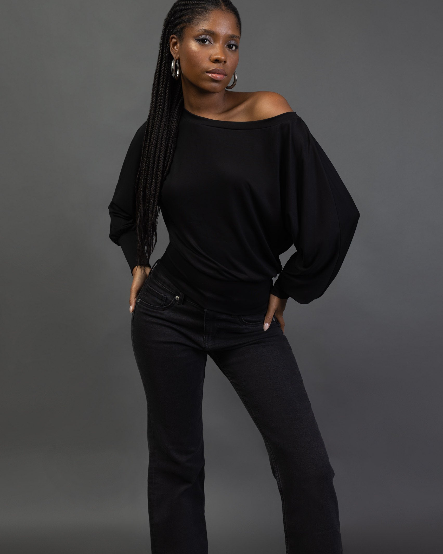 Offshoulder Langarmshirt