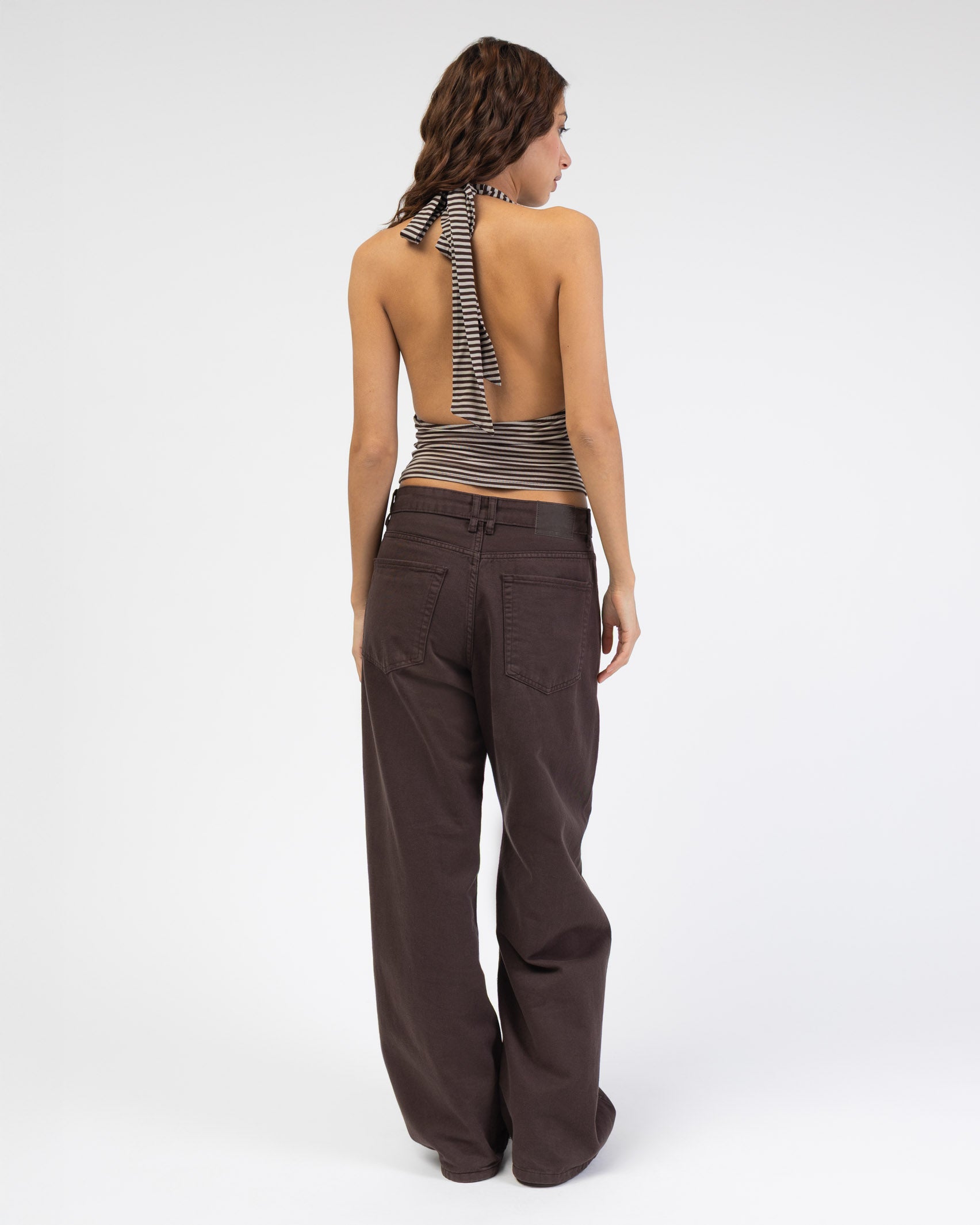 Gestreiftes Neckholdertop