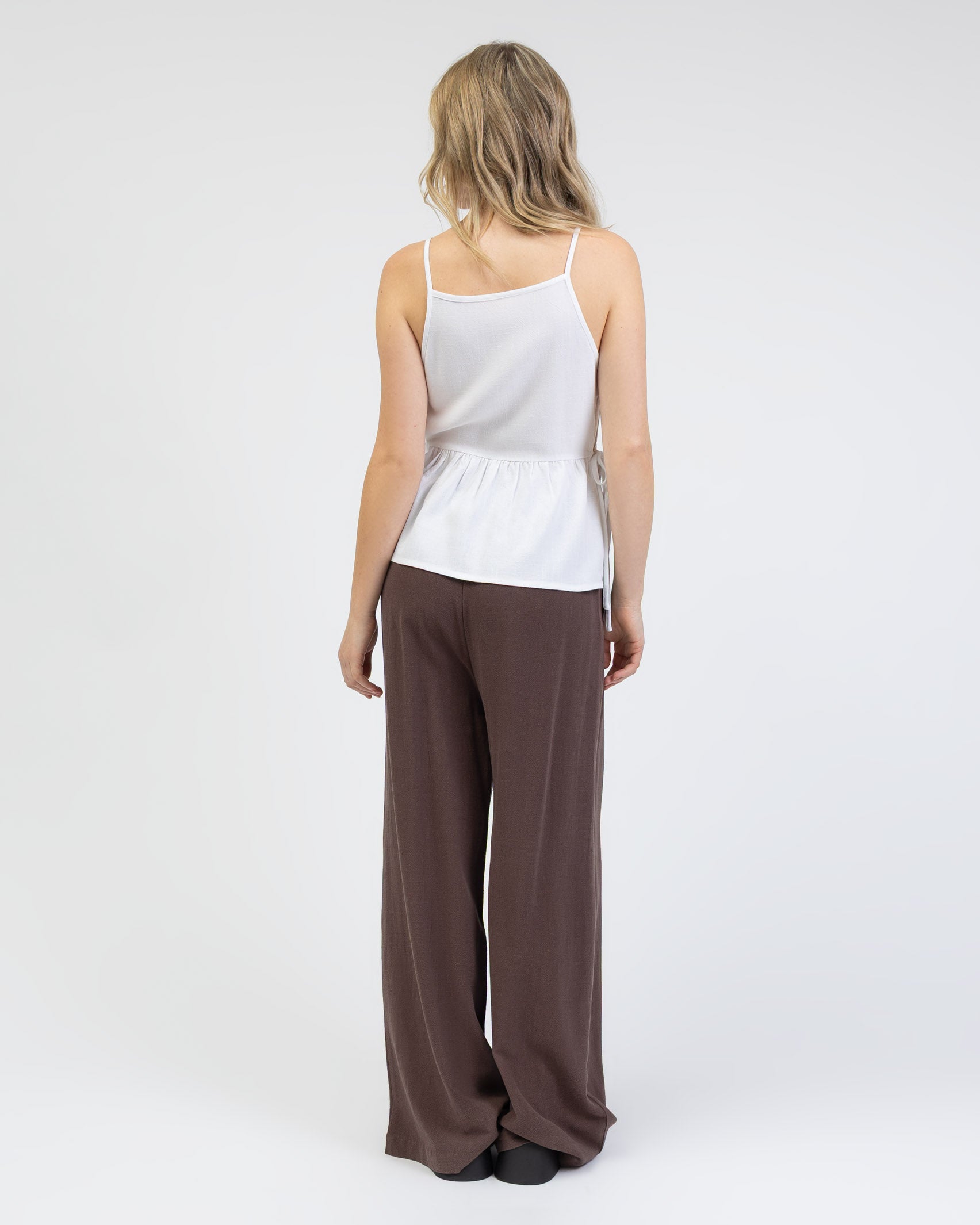 Peplum Top aus Leinen-Mix