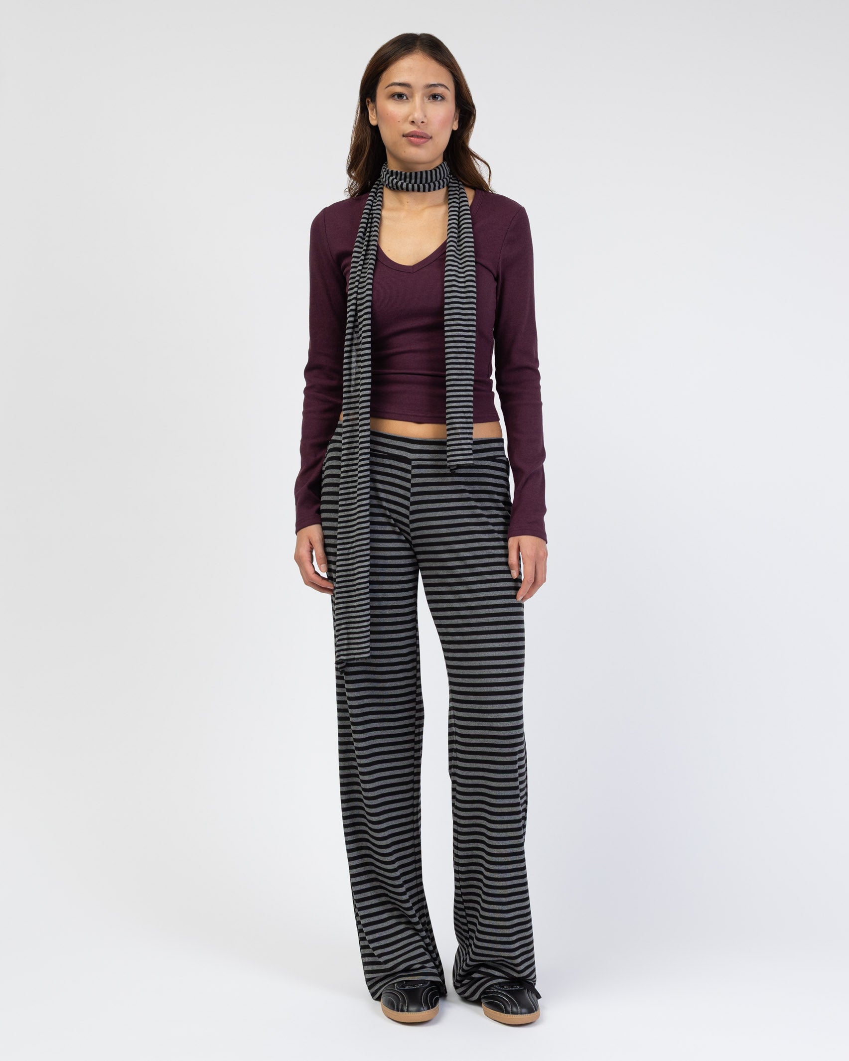 Longshirt mit V-Ausschnitt