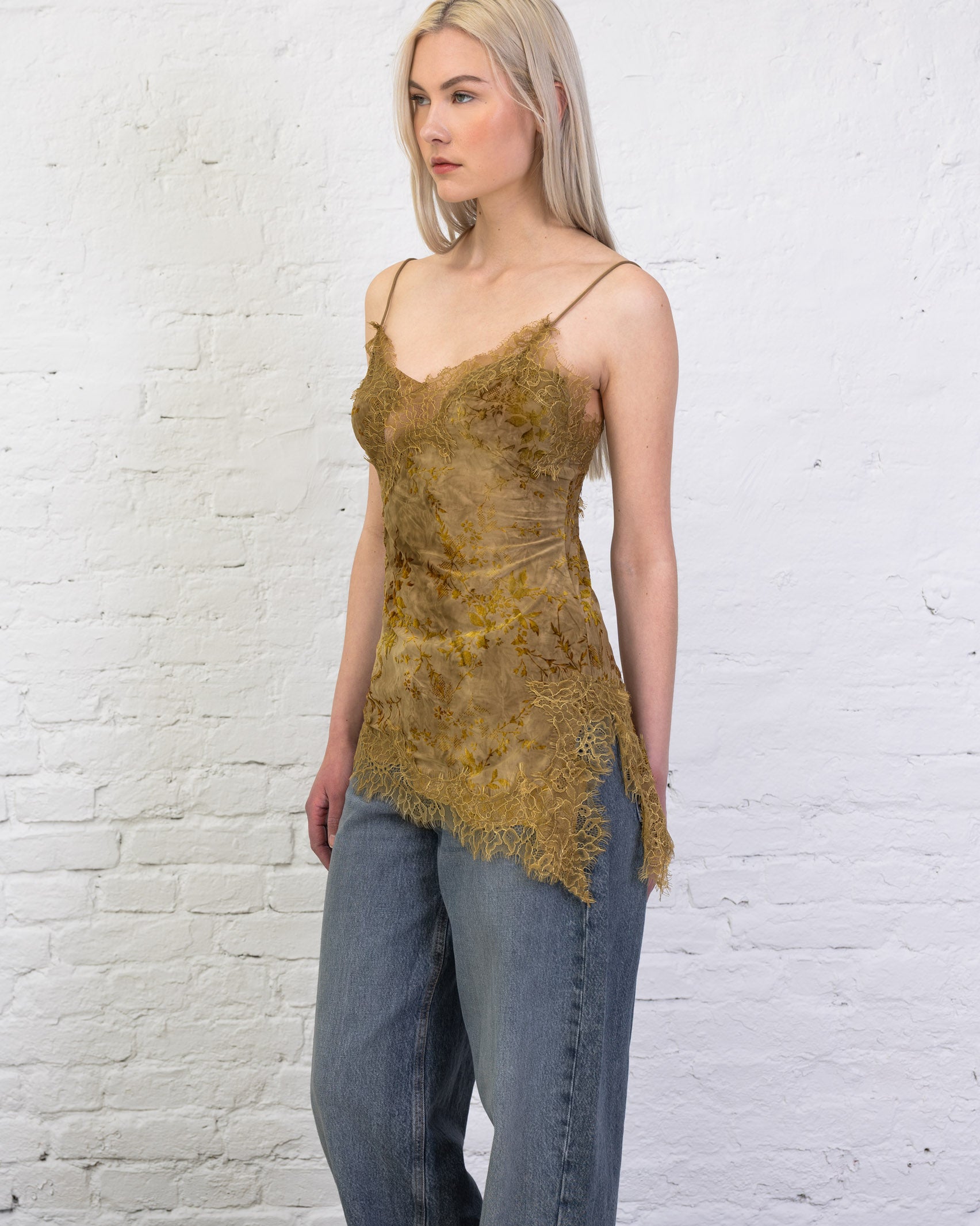 Asymmetrisches Top mit floralem Print