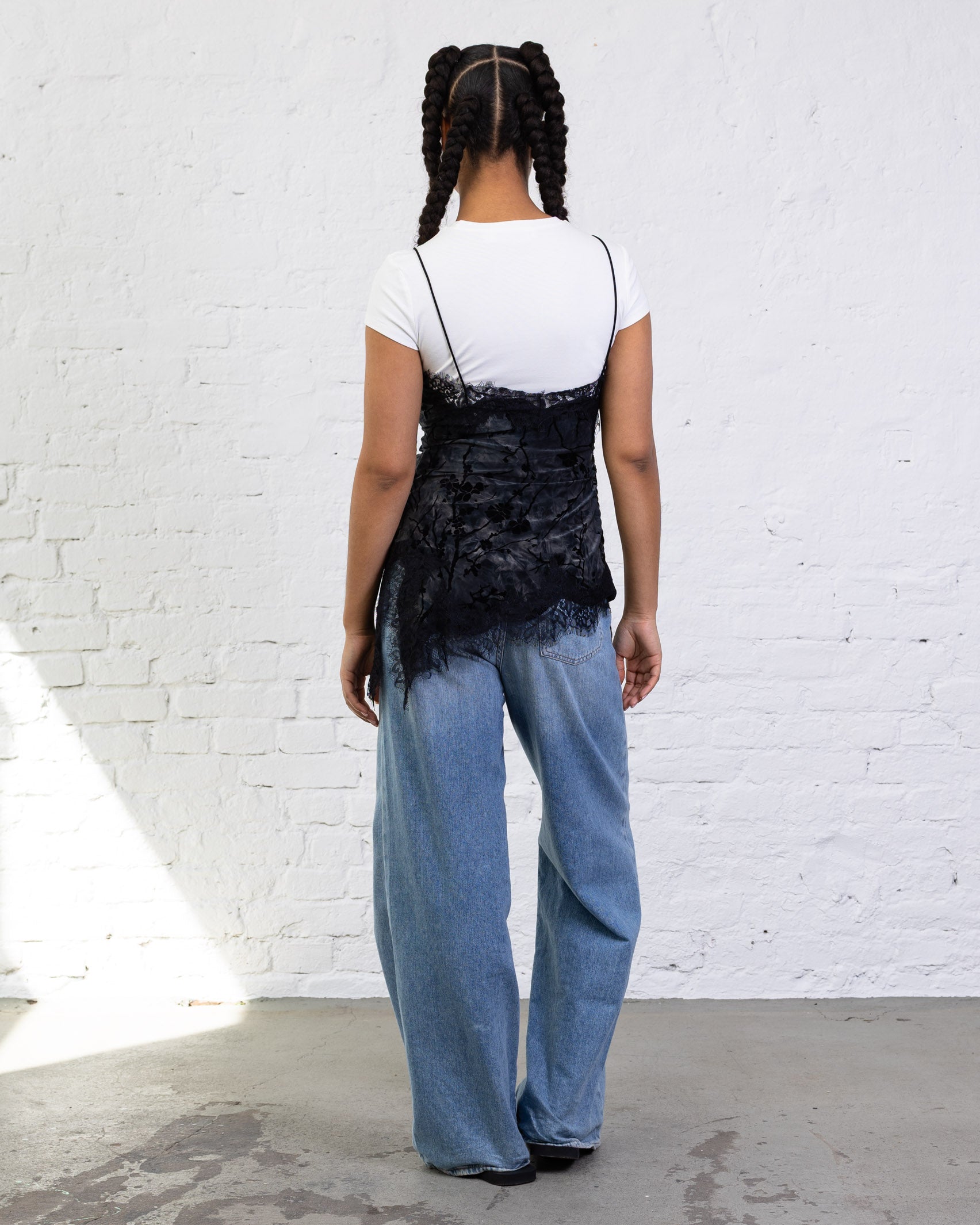 Asymmetrisches Top mit Blumenprint