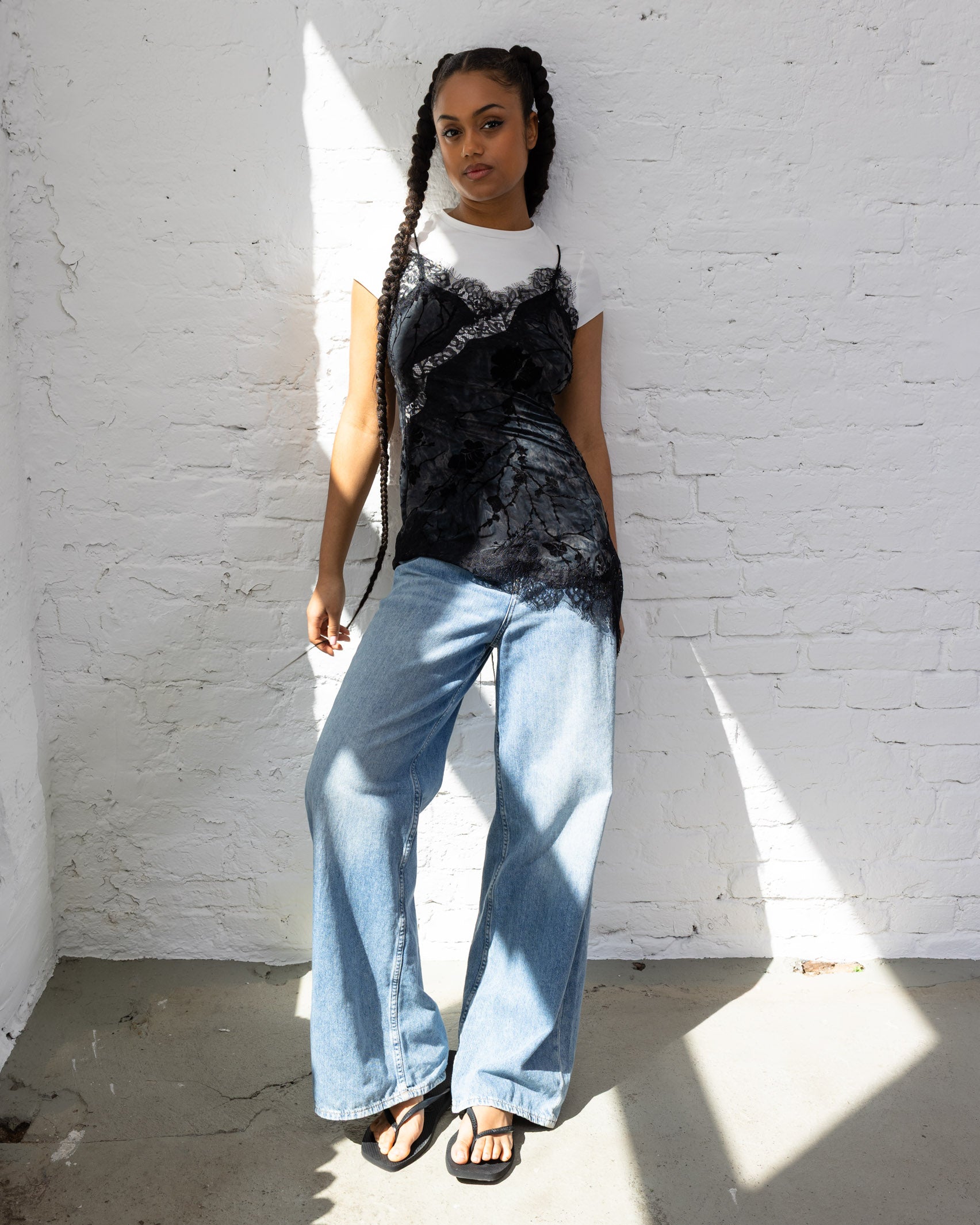 Asymmetrisches Top mit Blumenprint