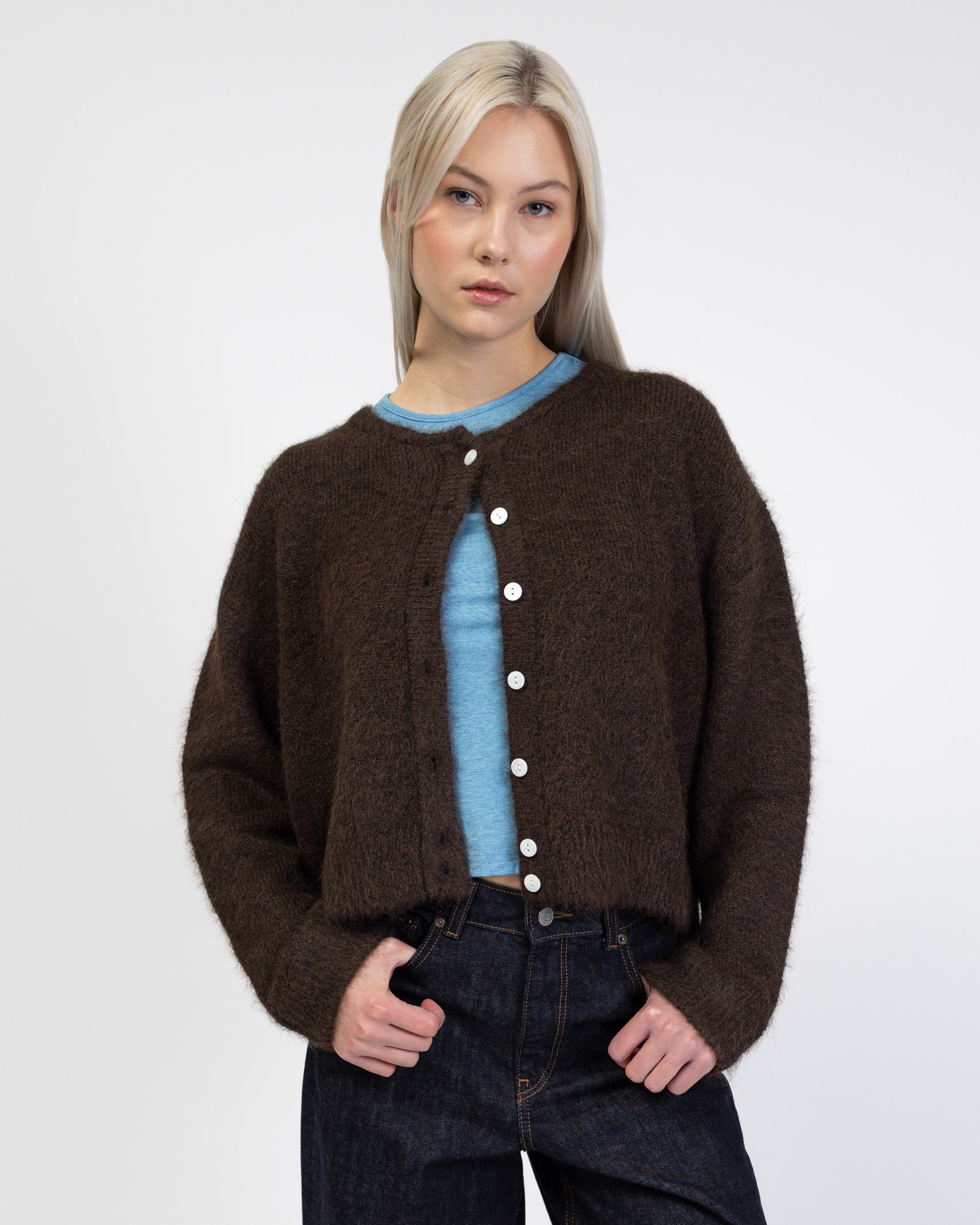 Weiche lockere Strickjacke