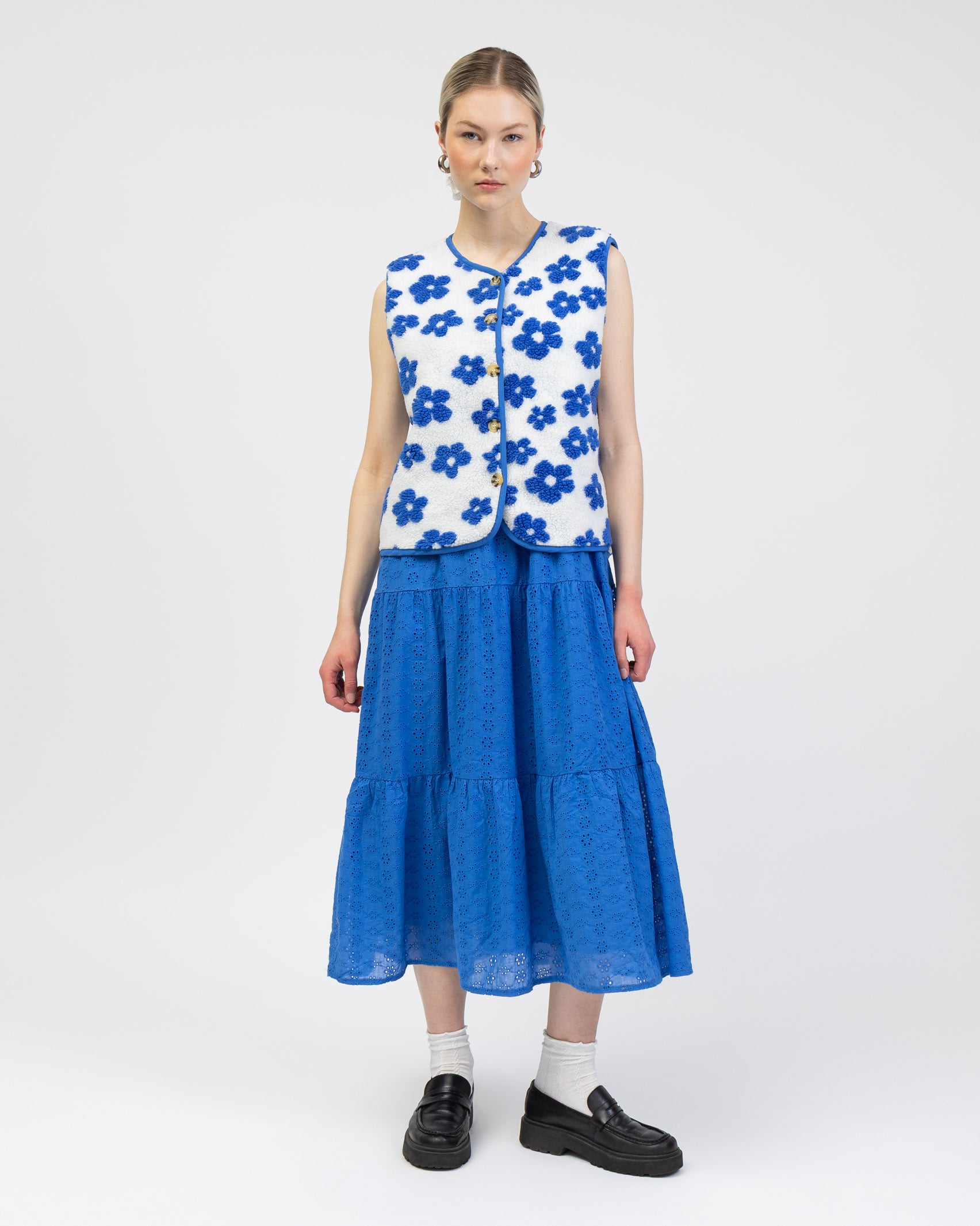 Teddy Weste mit Blumenprint