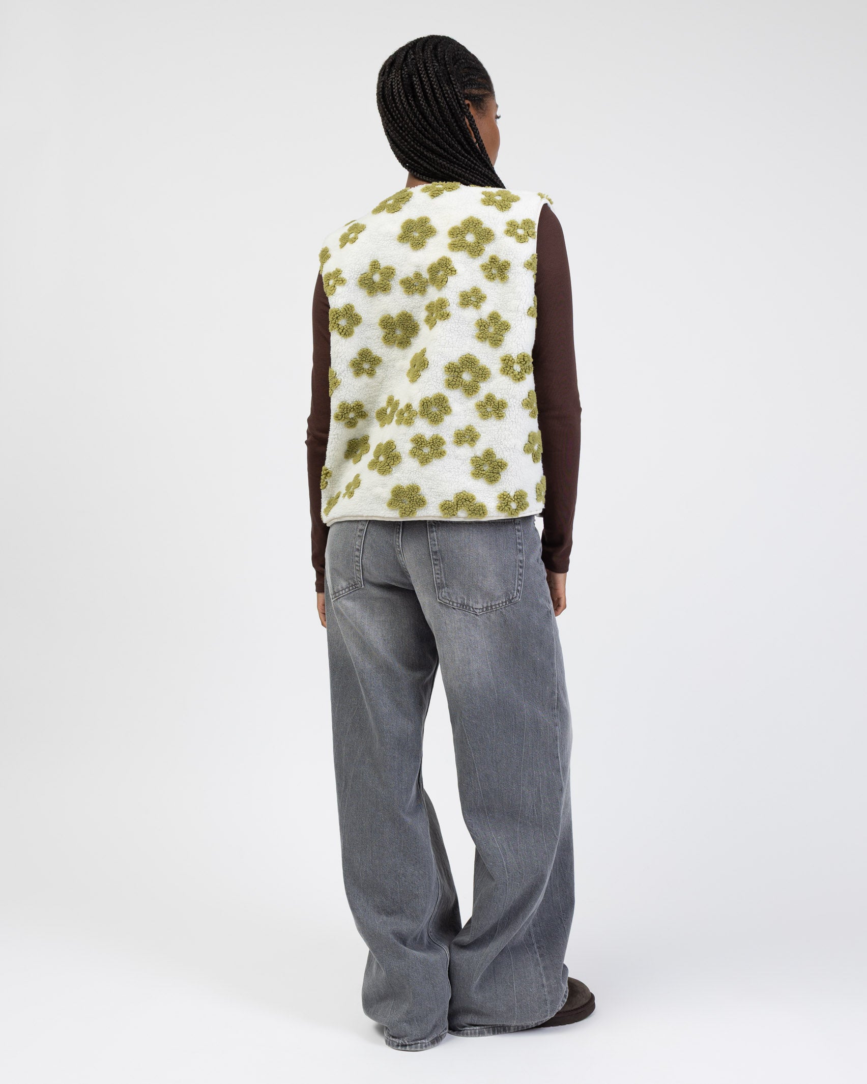 Teddy Weste mit Blumenprint