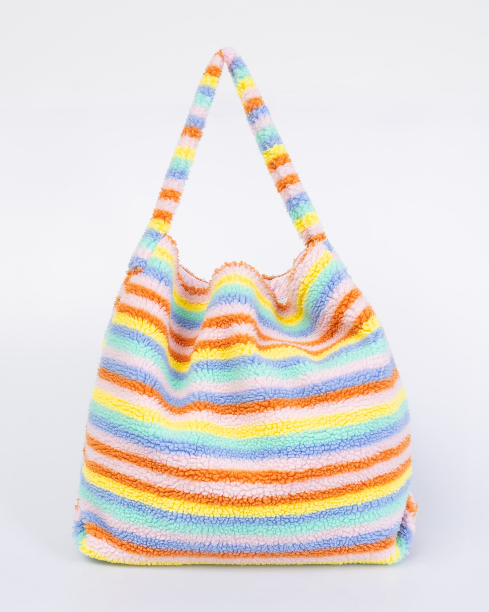 Teddy Tasche in Regenbogenfarben