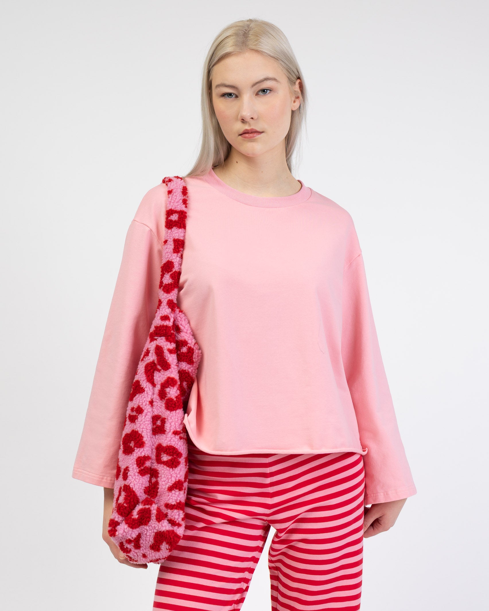 Teddyfell Tragetasche mit Leoprint