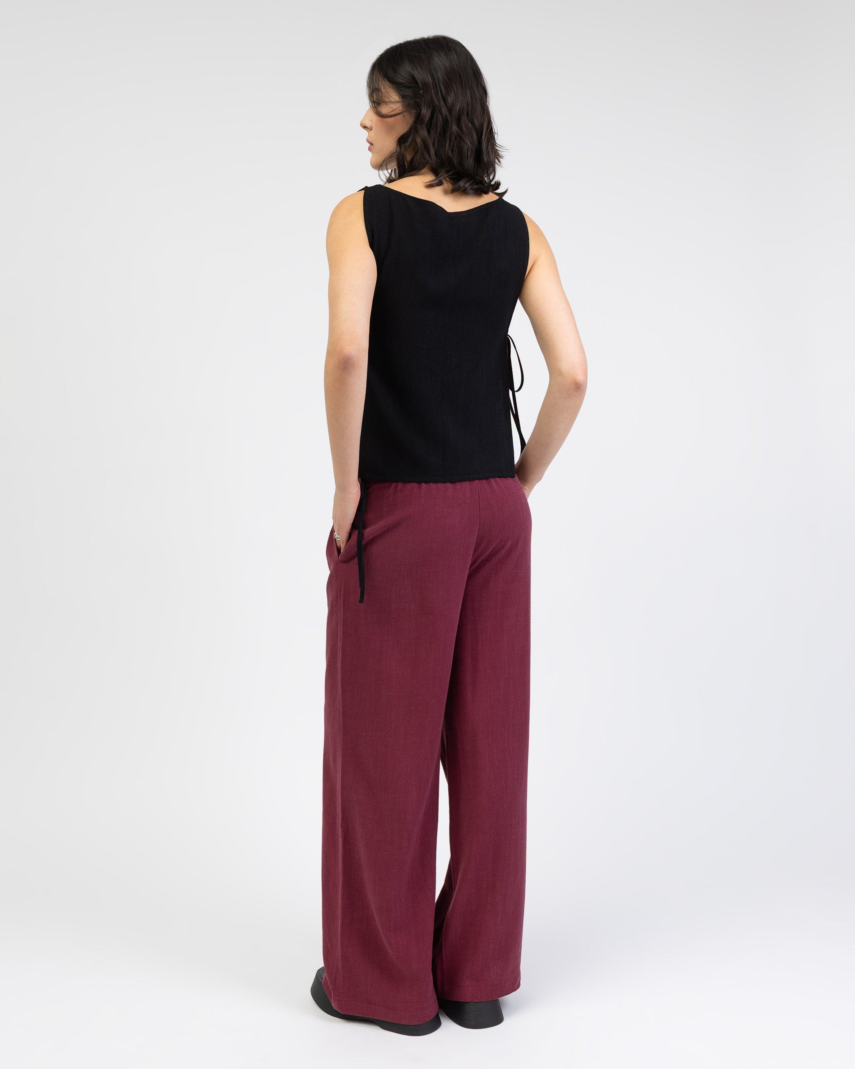 Top zum Binden aus Leinen-Mix