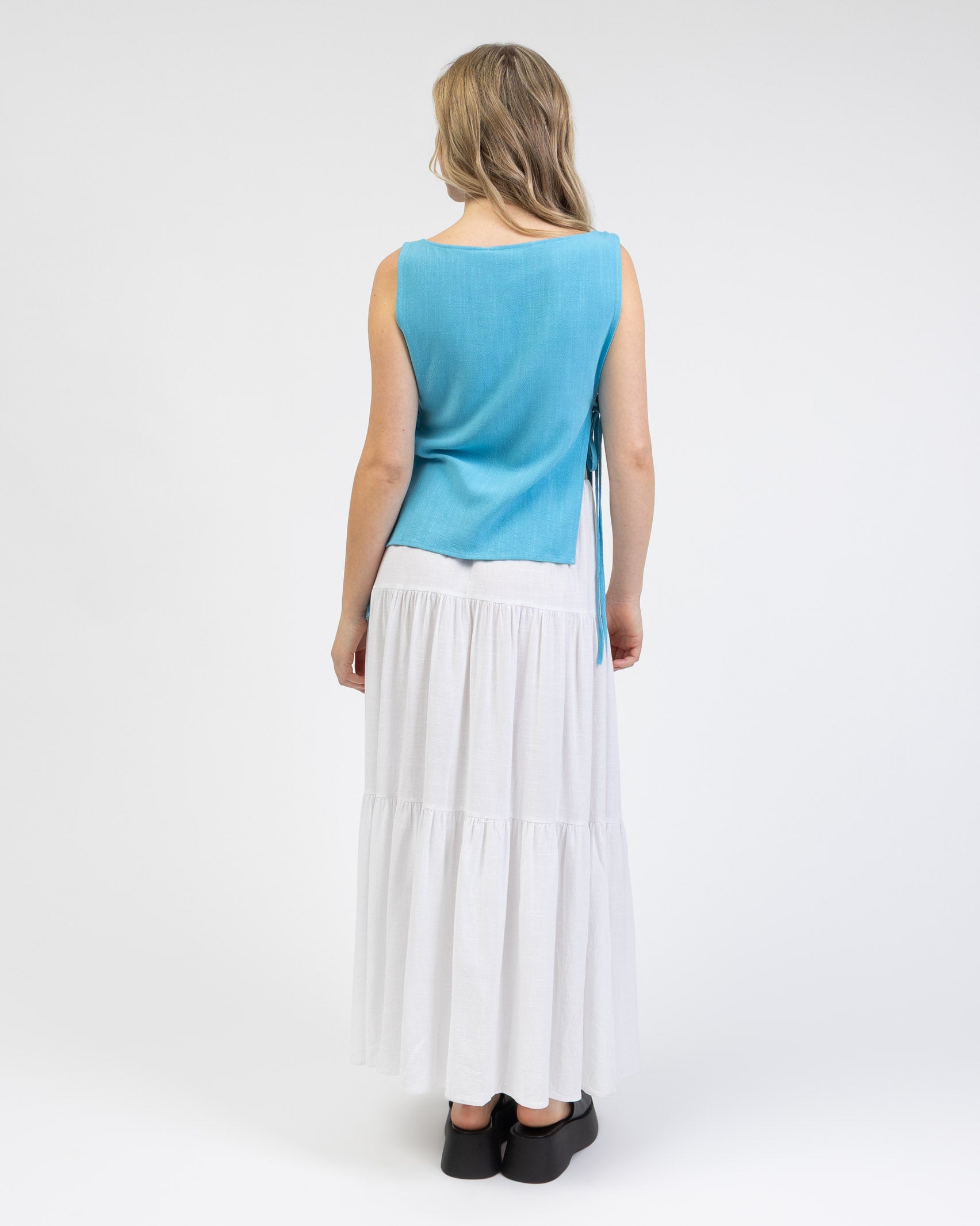 Top zum Binden aus Leinen-Mix