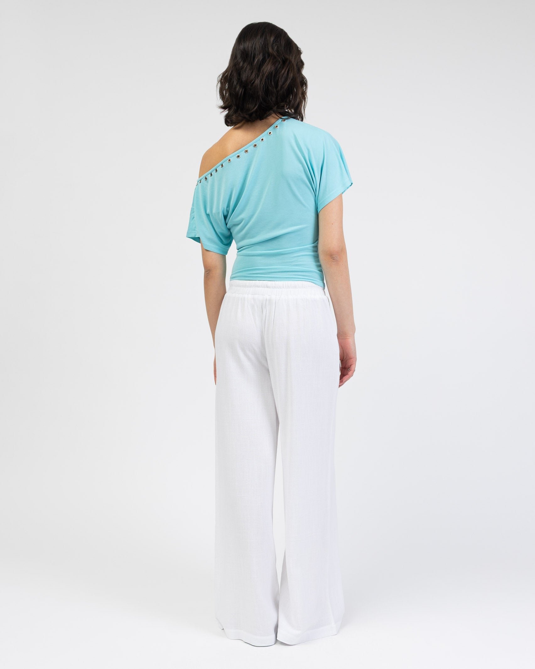 Lockere Hose aus Leinen-Mix