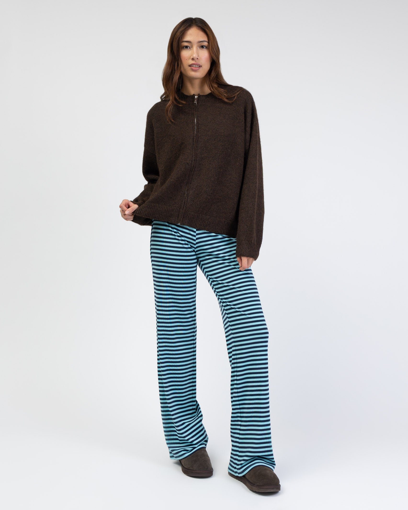 Strickjacke mit Reißverschluss