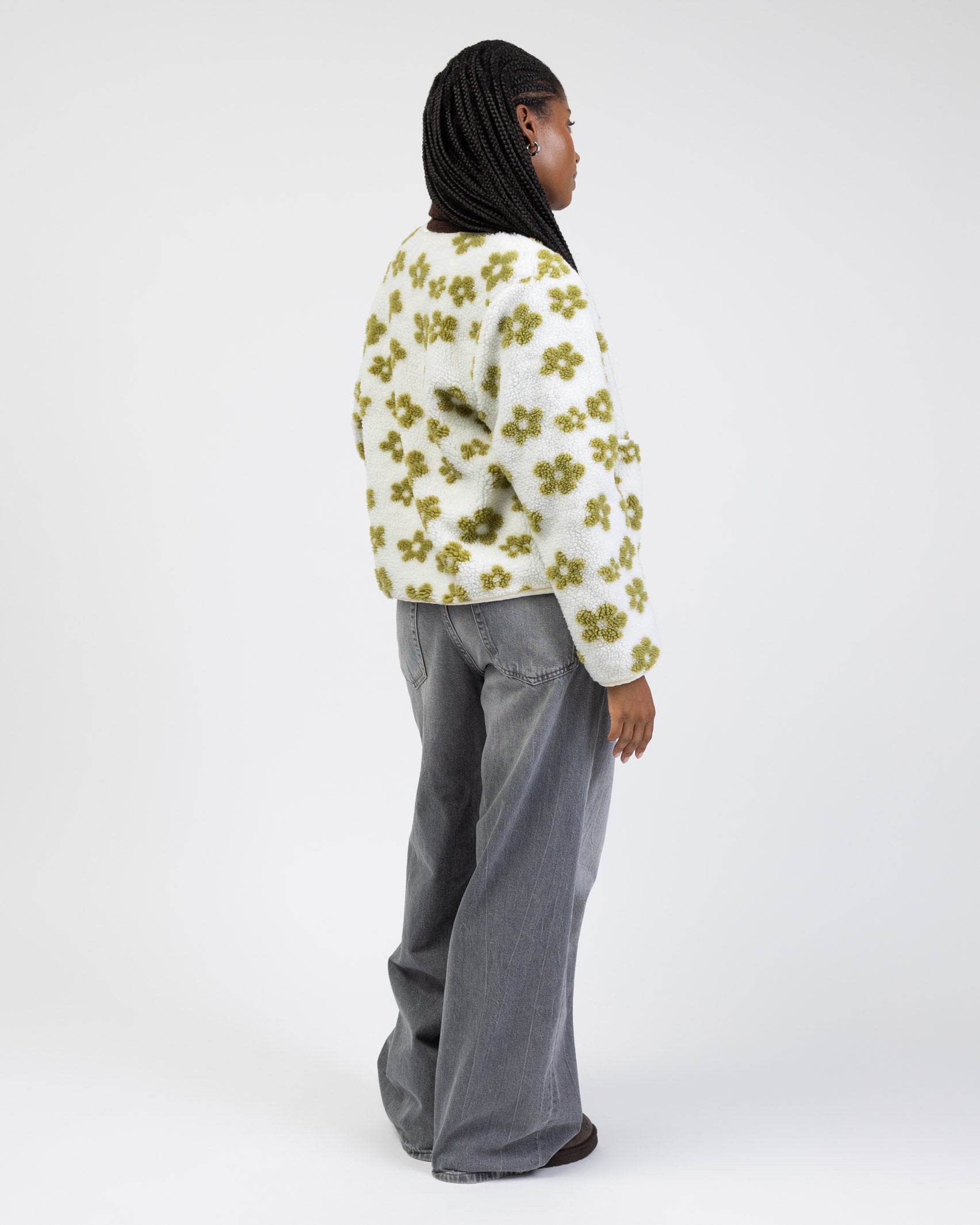 Teddyjacke mit Blumenprint