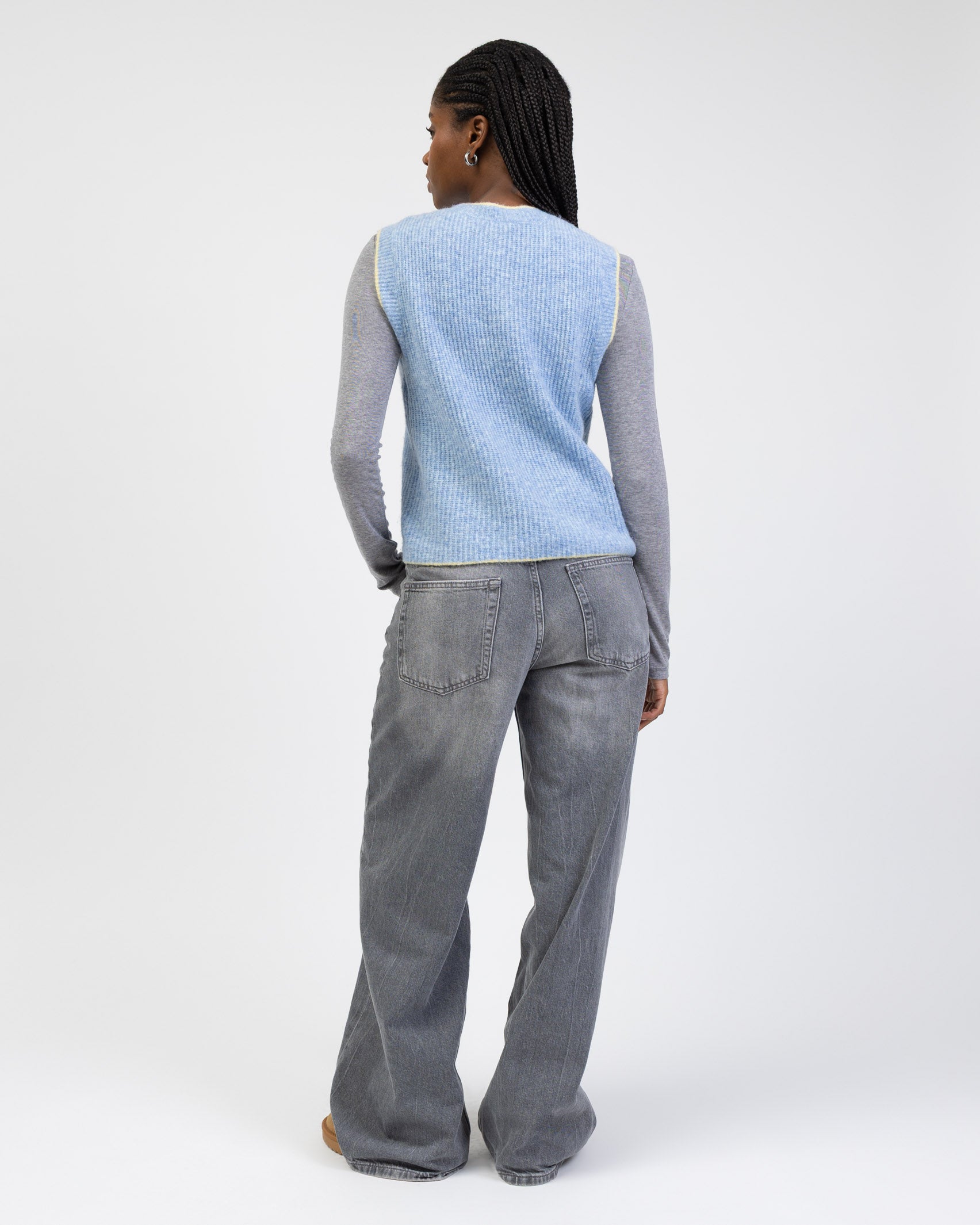 Strickpullunder mit Kontrastnaht