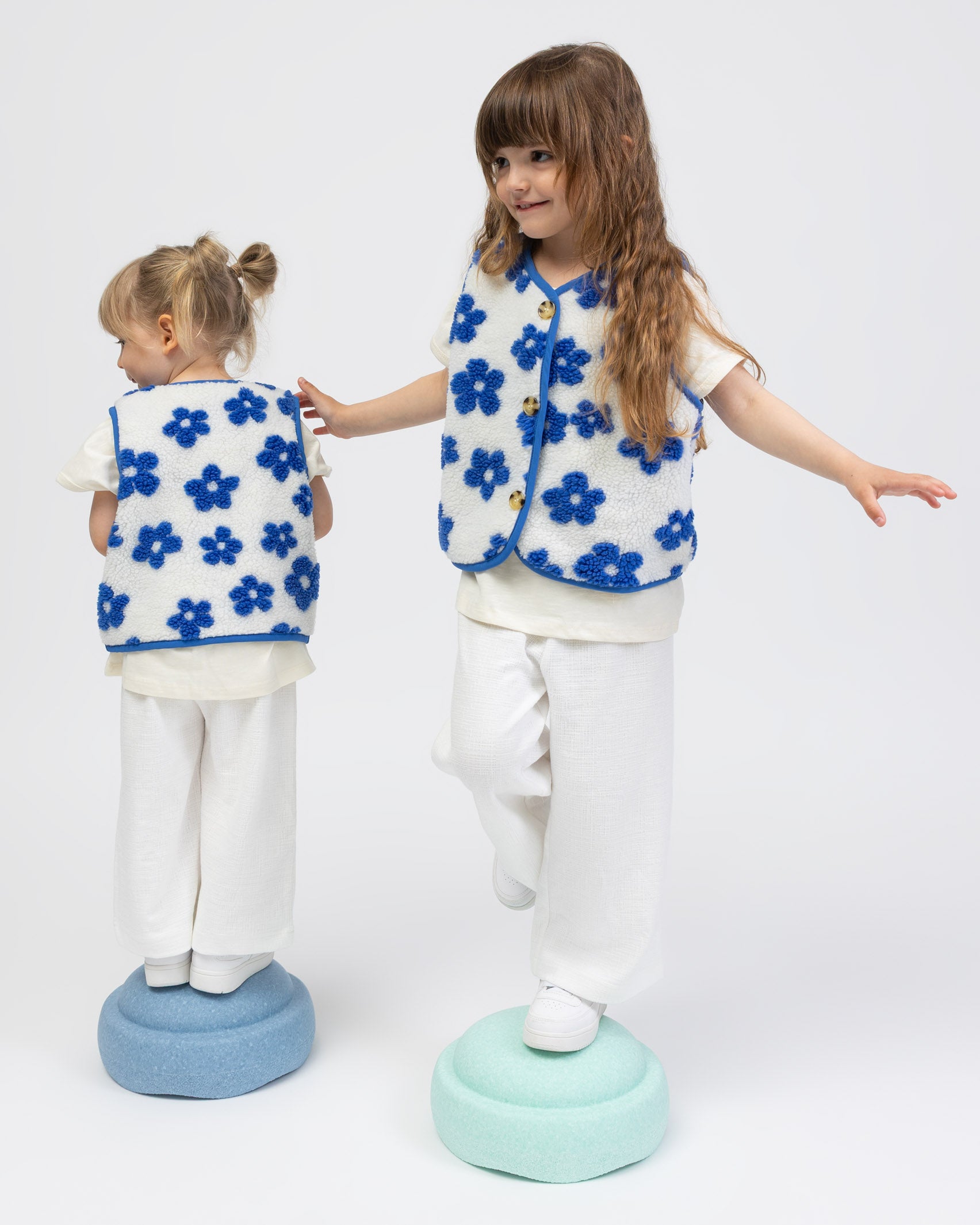 Teddy Kinderweste mit Blumenprint