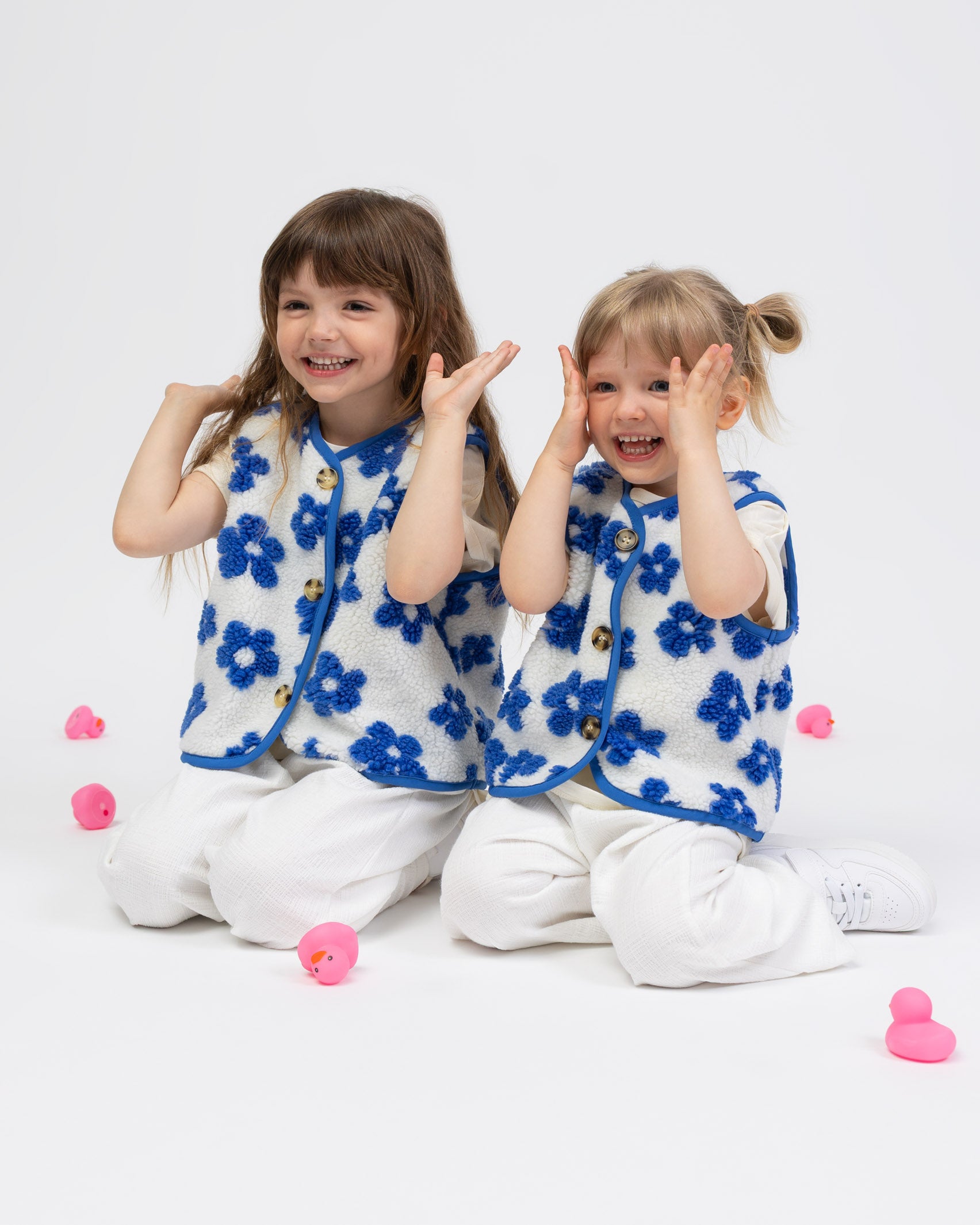 Teddy Kinderweste mit Blumenprint