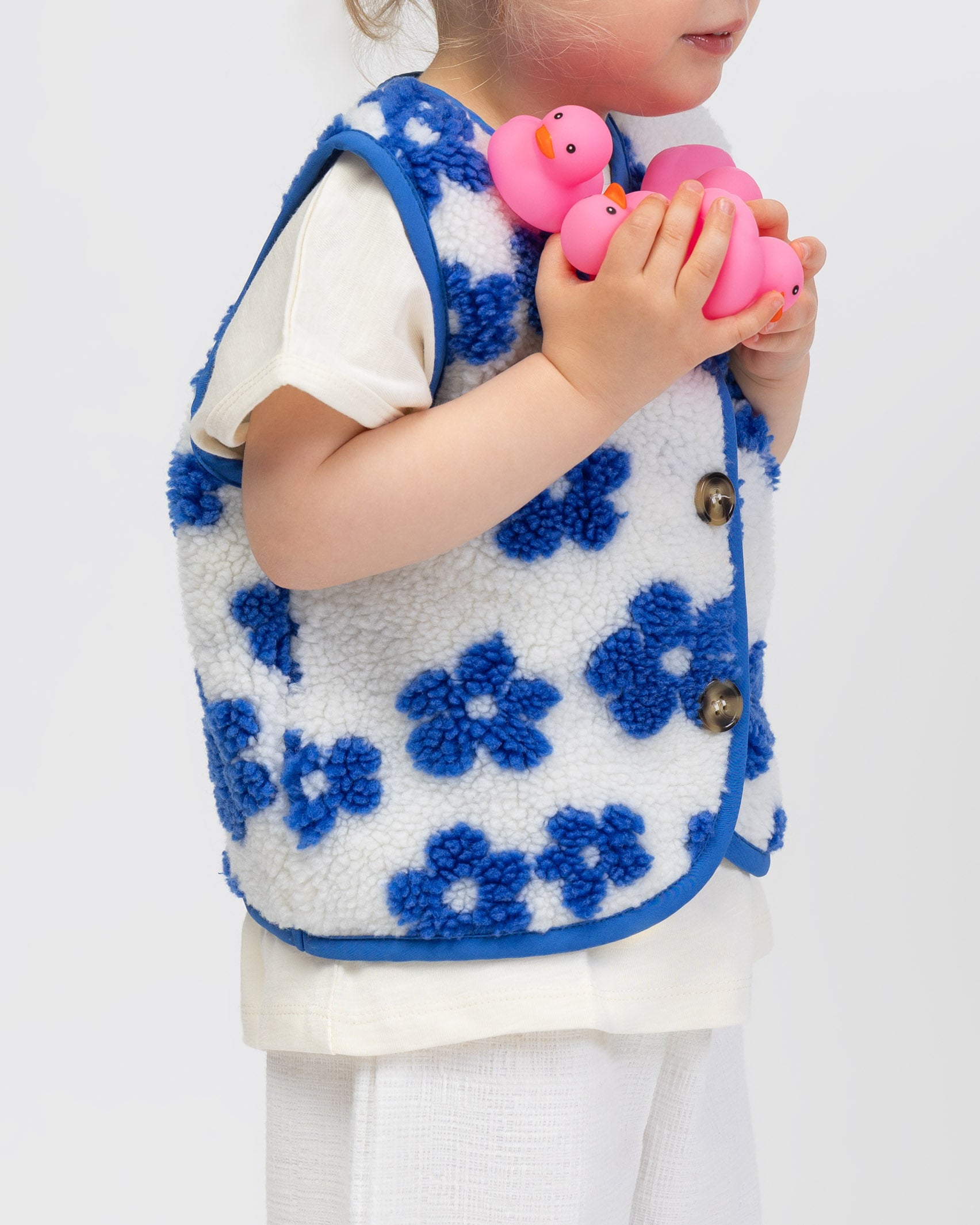 Teddy Kinderweste mit Blumenprint